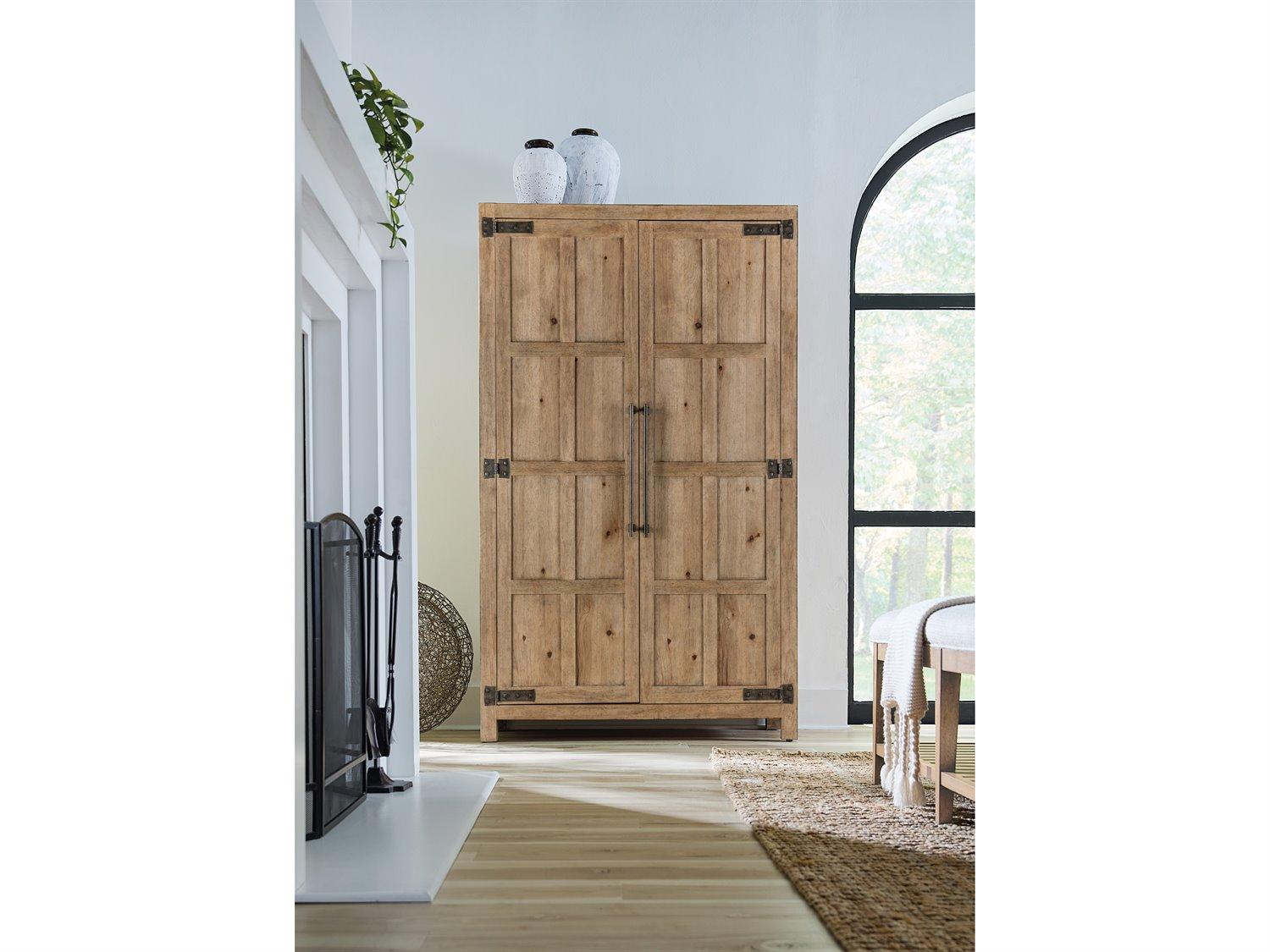 Luxecor Heritage Sonoma:light And Airy Vibe Brown Oak Wood Wardrobe Armoire