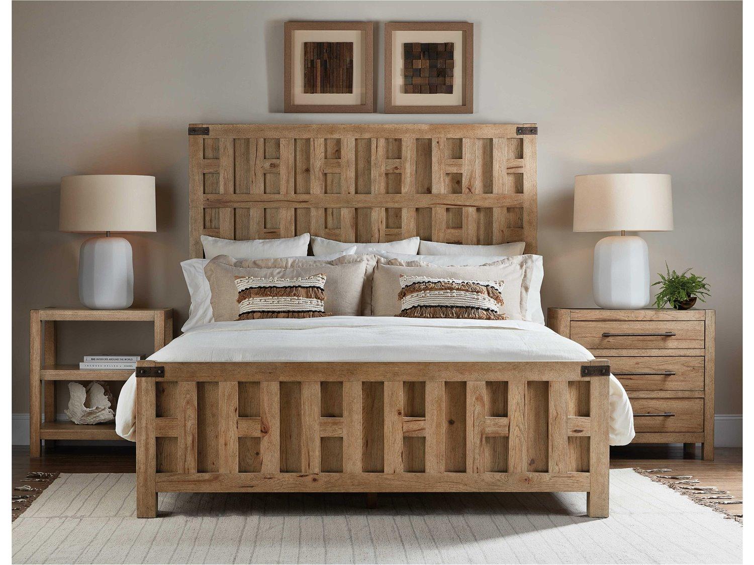 Hooker Furniture Vineyard Row Sonoma Brown Wood Queen Platform Bed