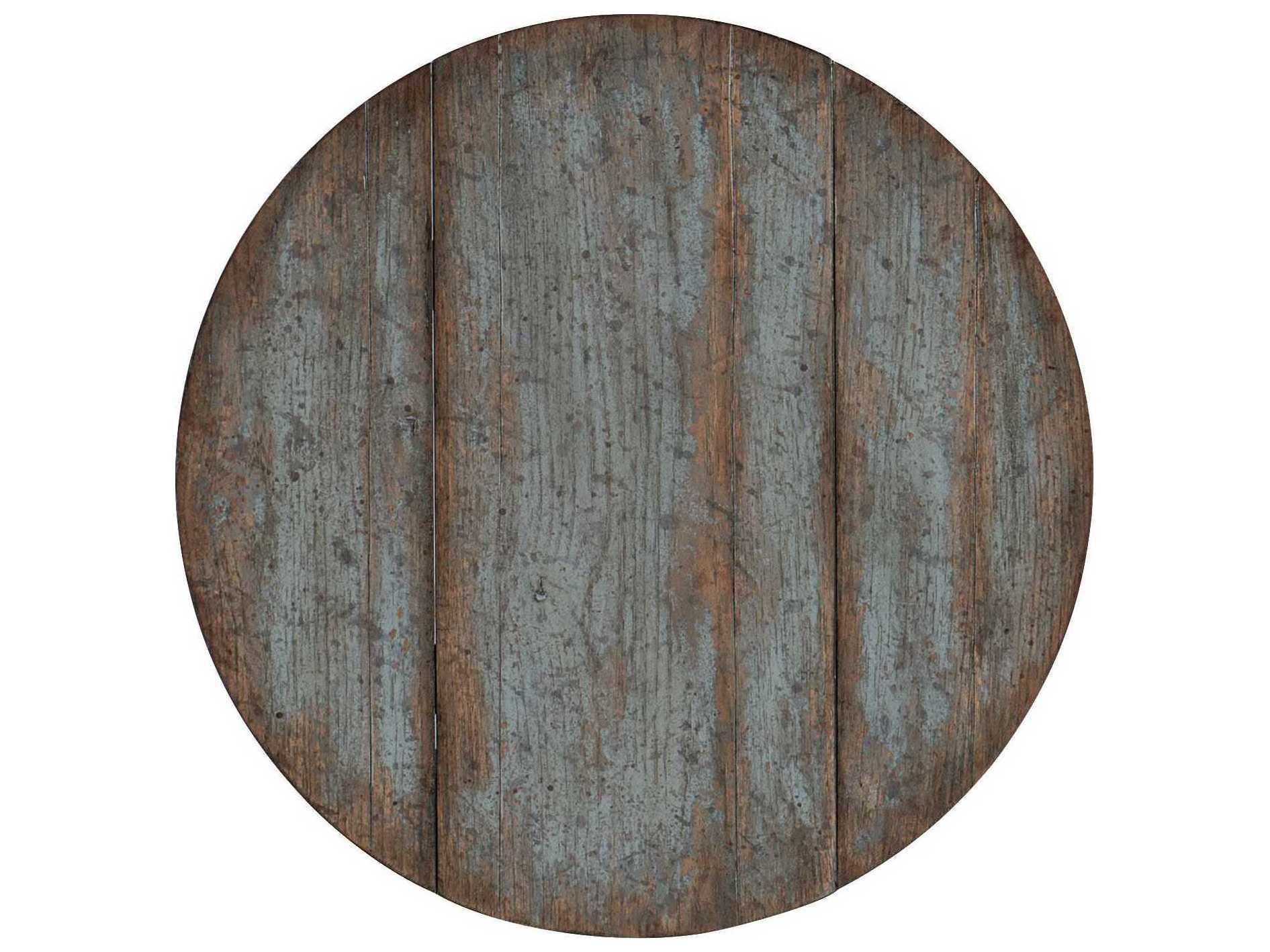 Hooker Furniture La Grange Round Wood Blue End Table