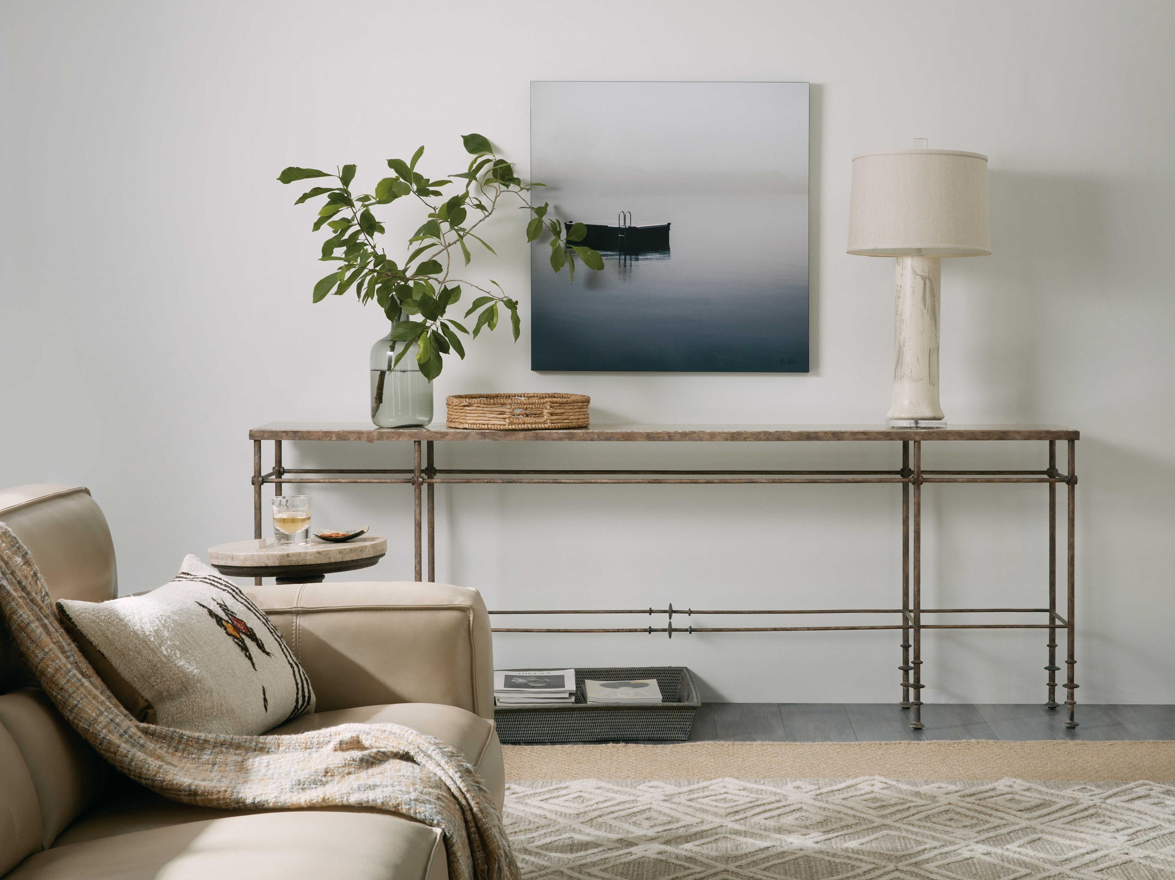 Hooker Furniture La Grange St James Rectangular Stone Black Console Table