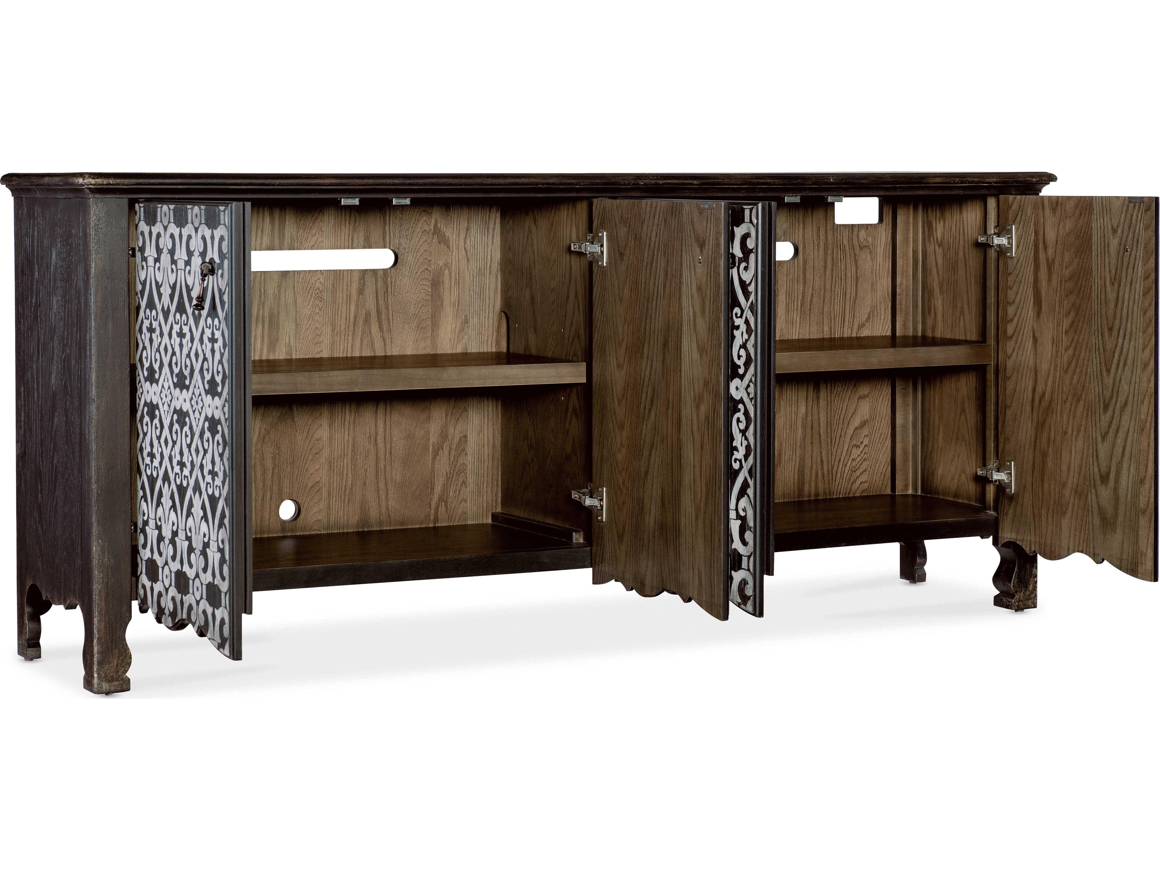 Hooker Furniture Americana 78" Oak Black Wood Sideboard