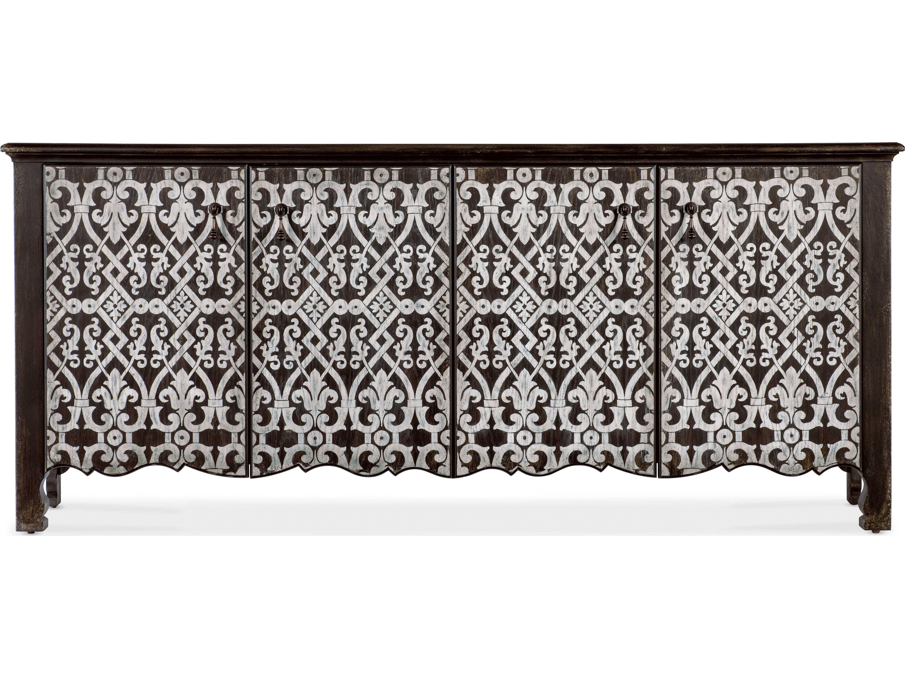 Hooker Furniture Americana 78" Oak Black Wood Sideboard