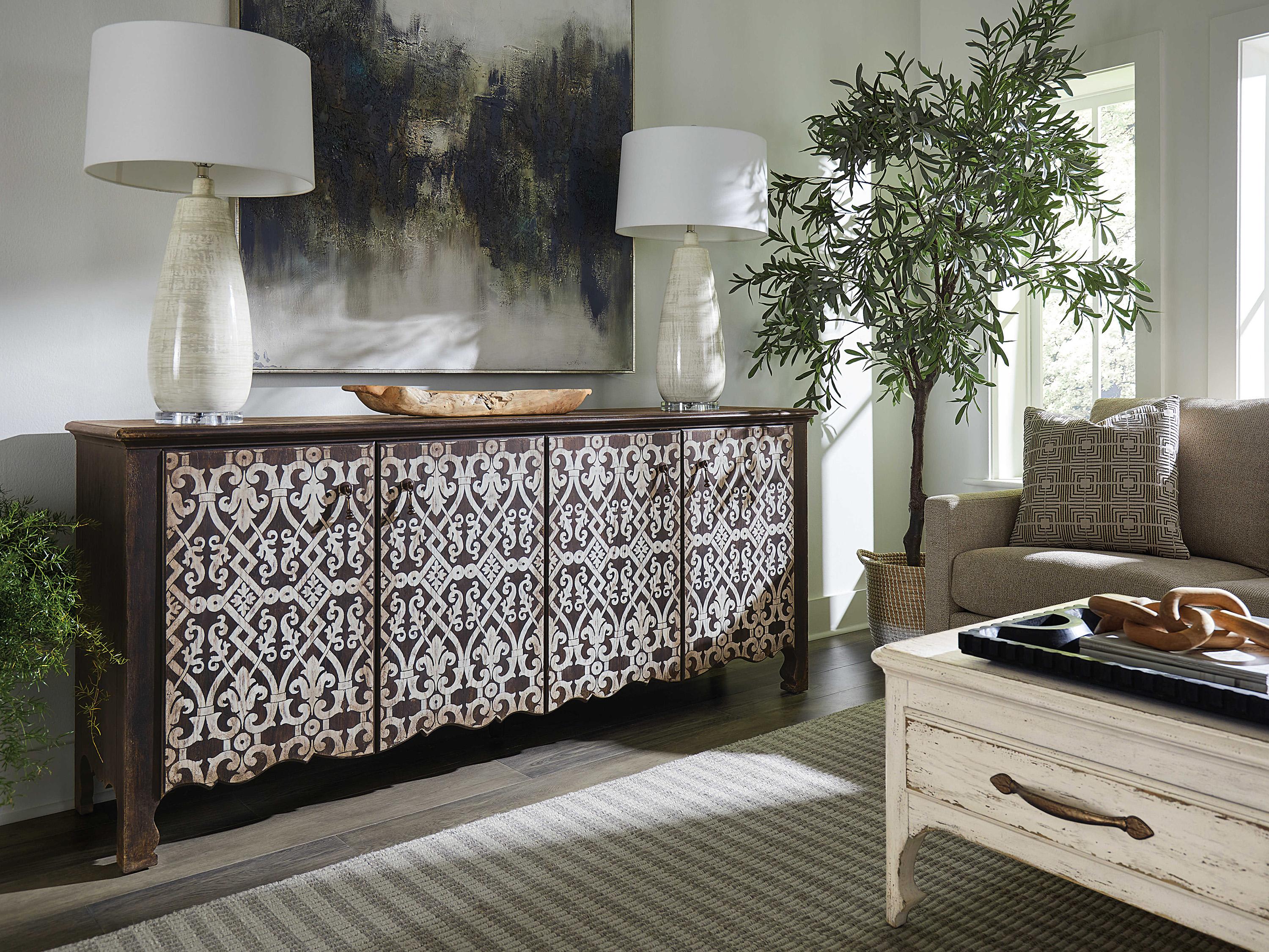 Hooker Furniture Americana 78" Oak Black Wood Sideboard