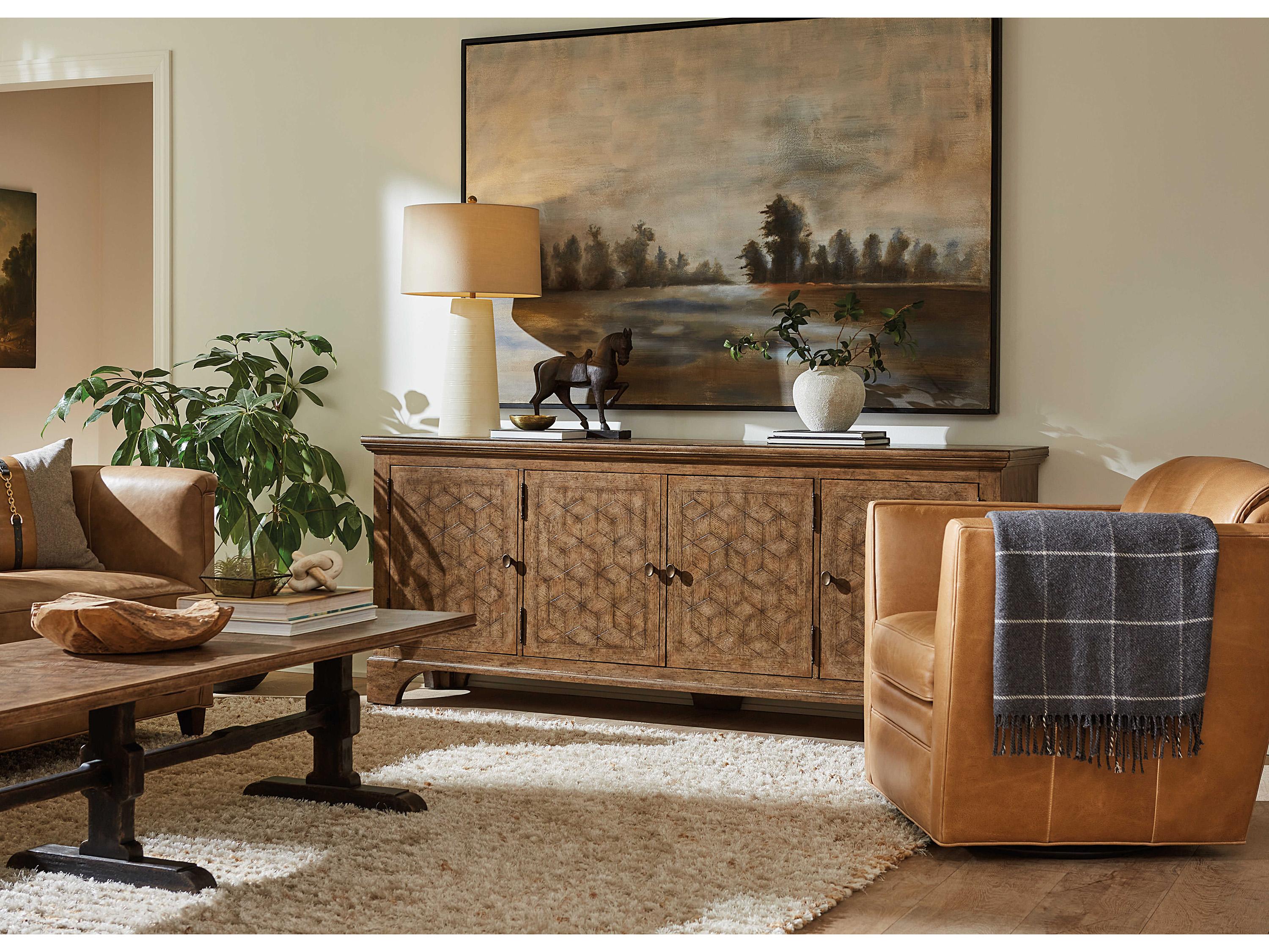 Hooker Furniture Americana 84" Brown Oak Wood Sideboard