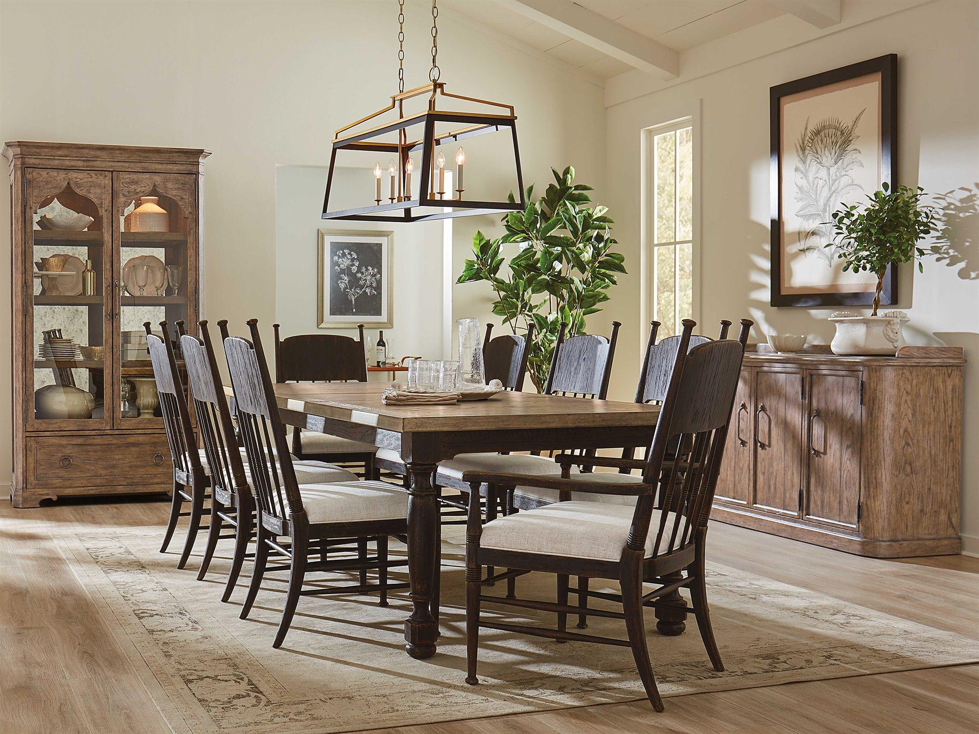 Hooker Furniture Americana Oak Wood Dining Room Set