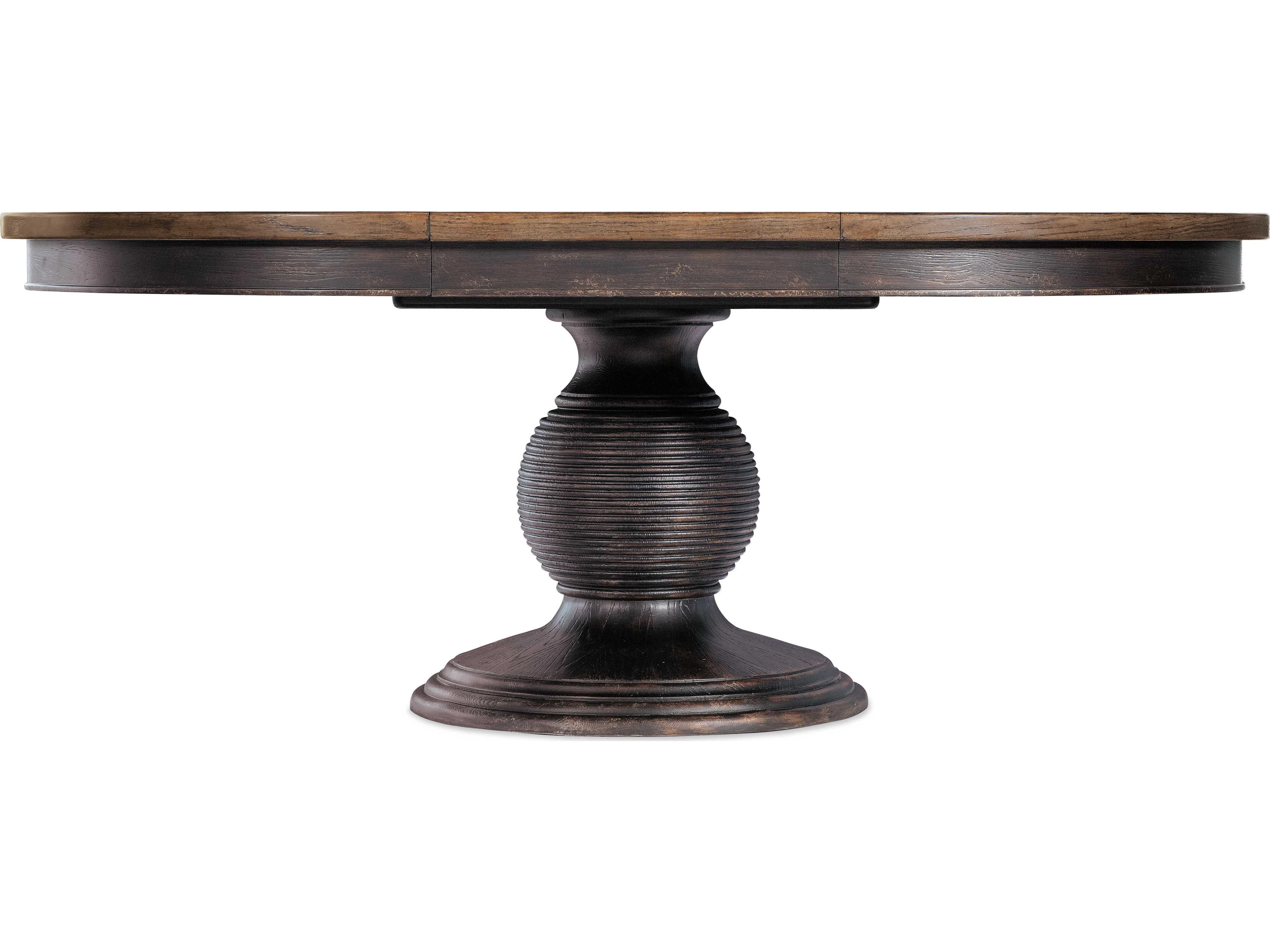 Hooker Furniture Americana Round Black Wood Dining Table