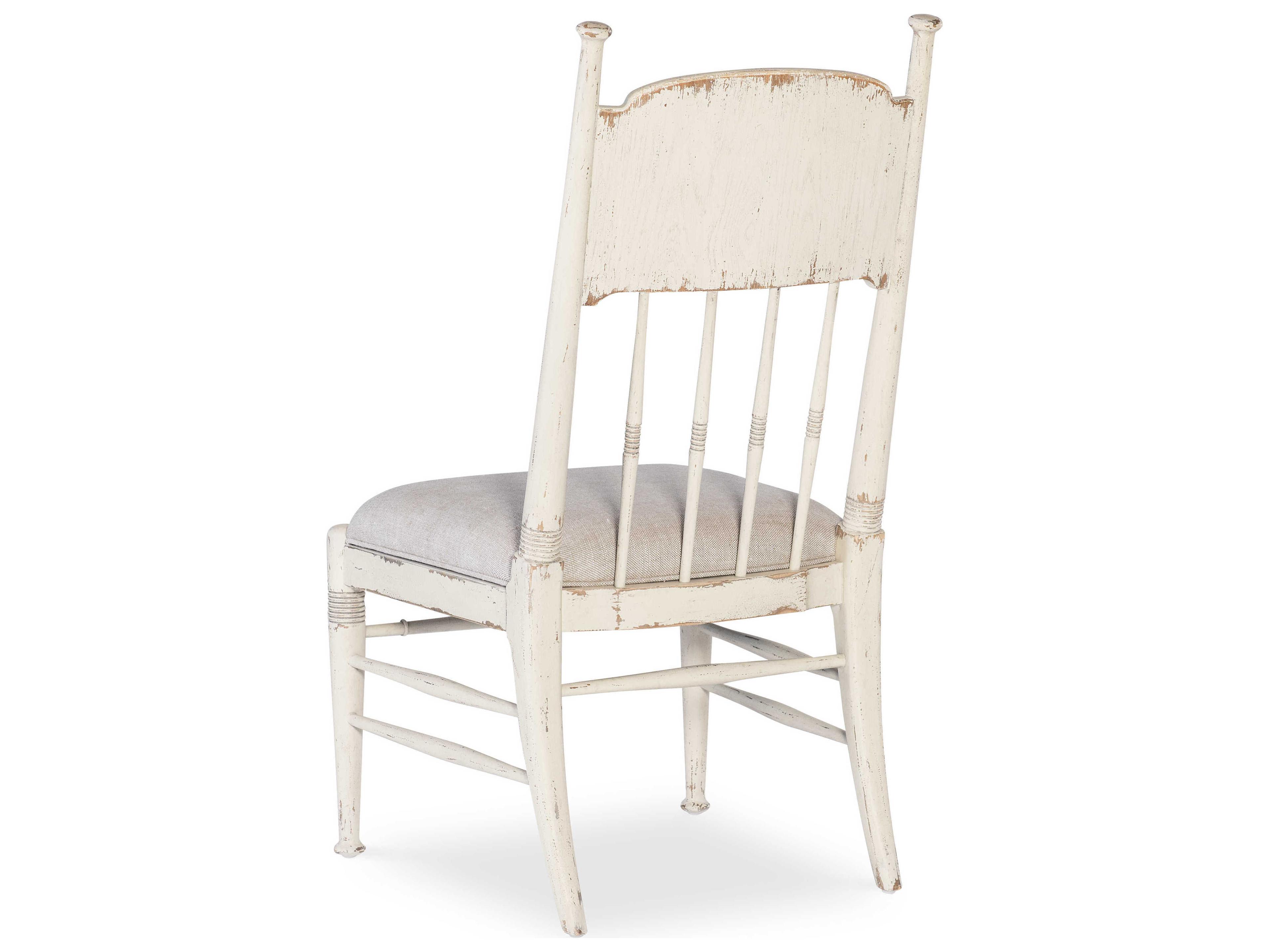 Hooker Furniture Americana Beige Oak Wood Upholstered Side Dining Chair