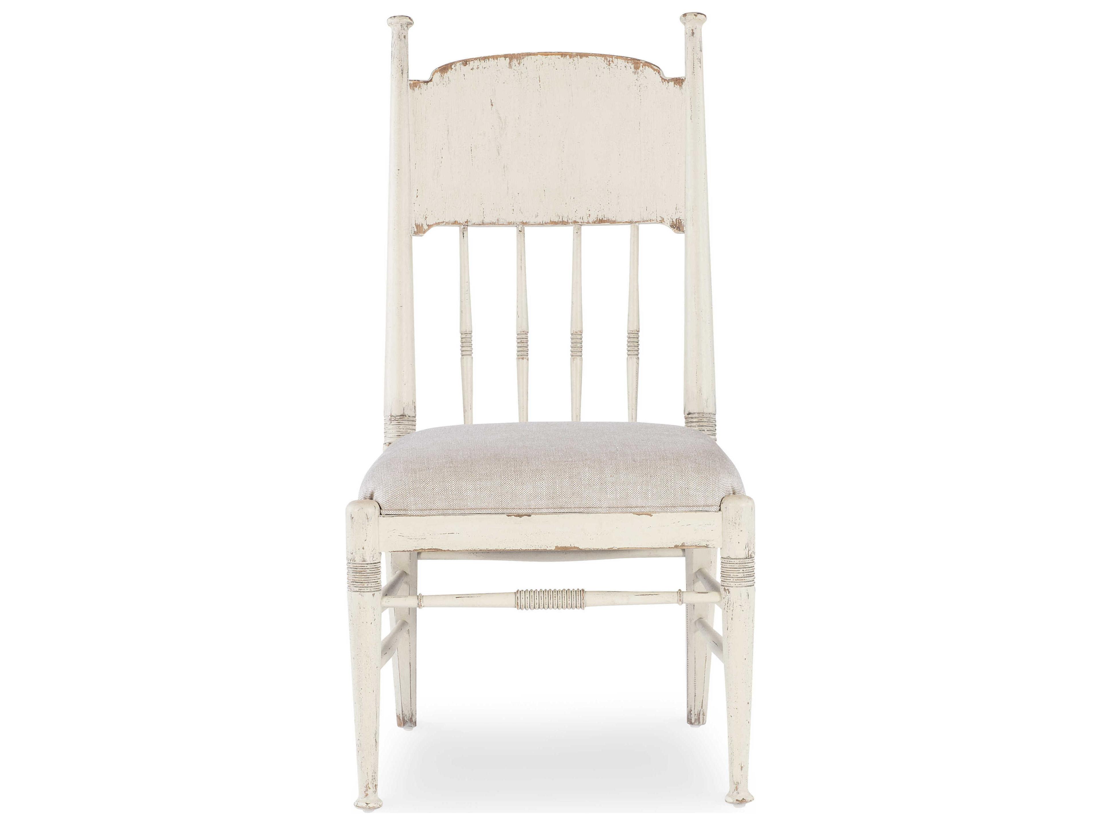 Hooker Furniture Americana Beige Oak Wood Upholstered Side Dining Chair