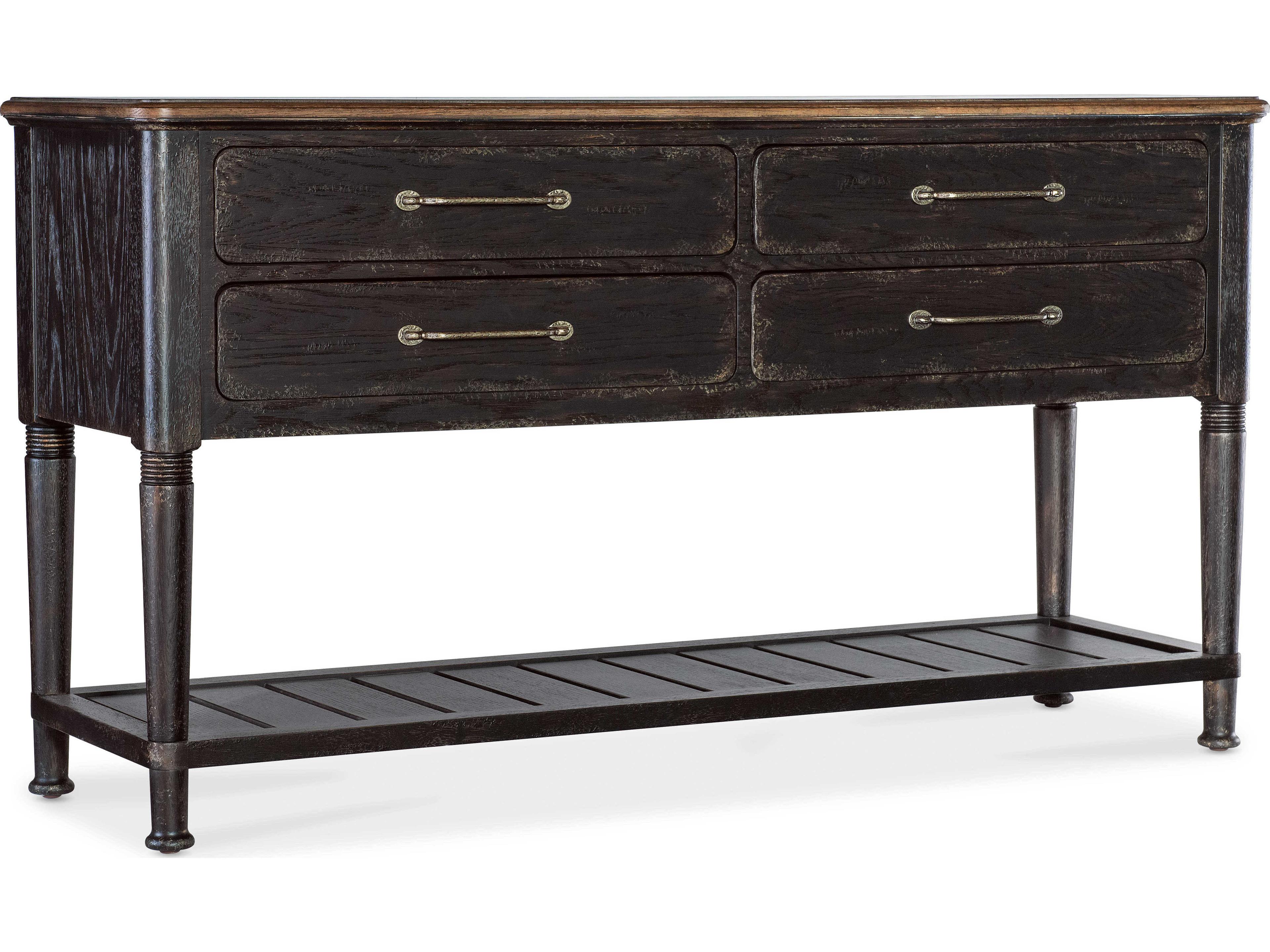 Hooker Furniture Americana 64" Oak Black Wood Sideboard