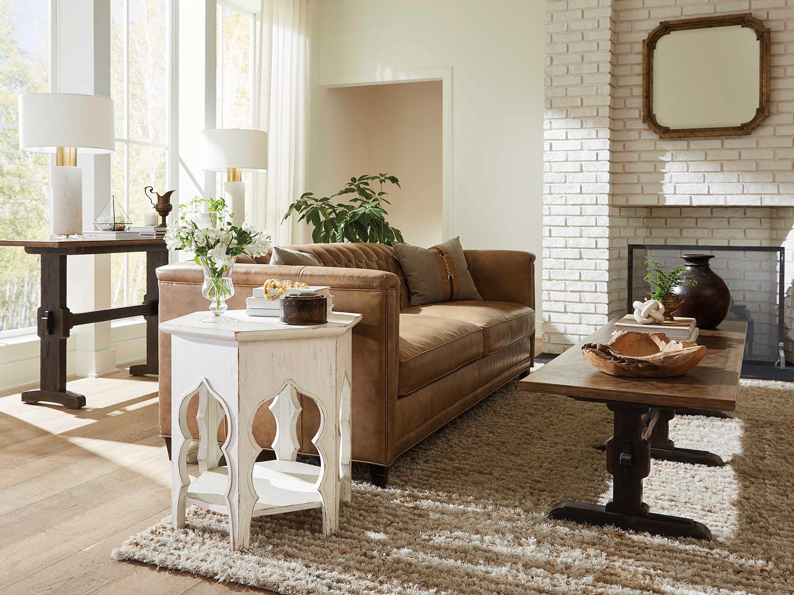 Hooker Furniture Americana Rectangular Black Wood Console Table