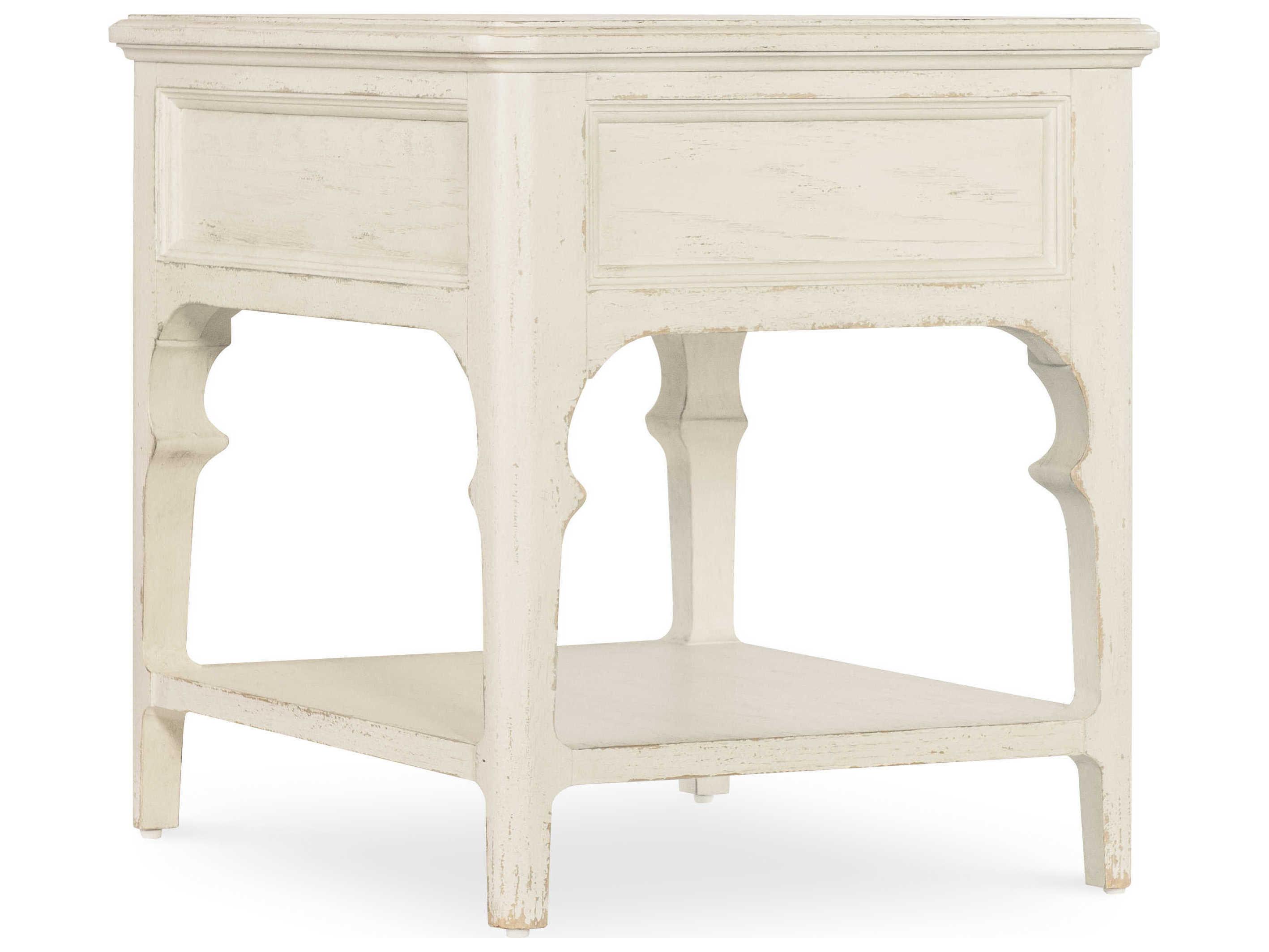 Hooker Furniture Americana Rectangular White Wood End Table