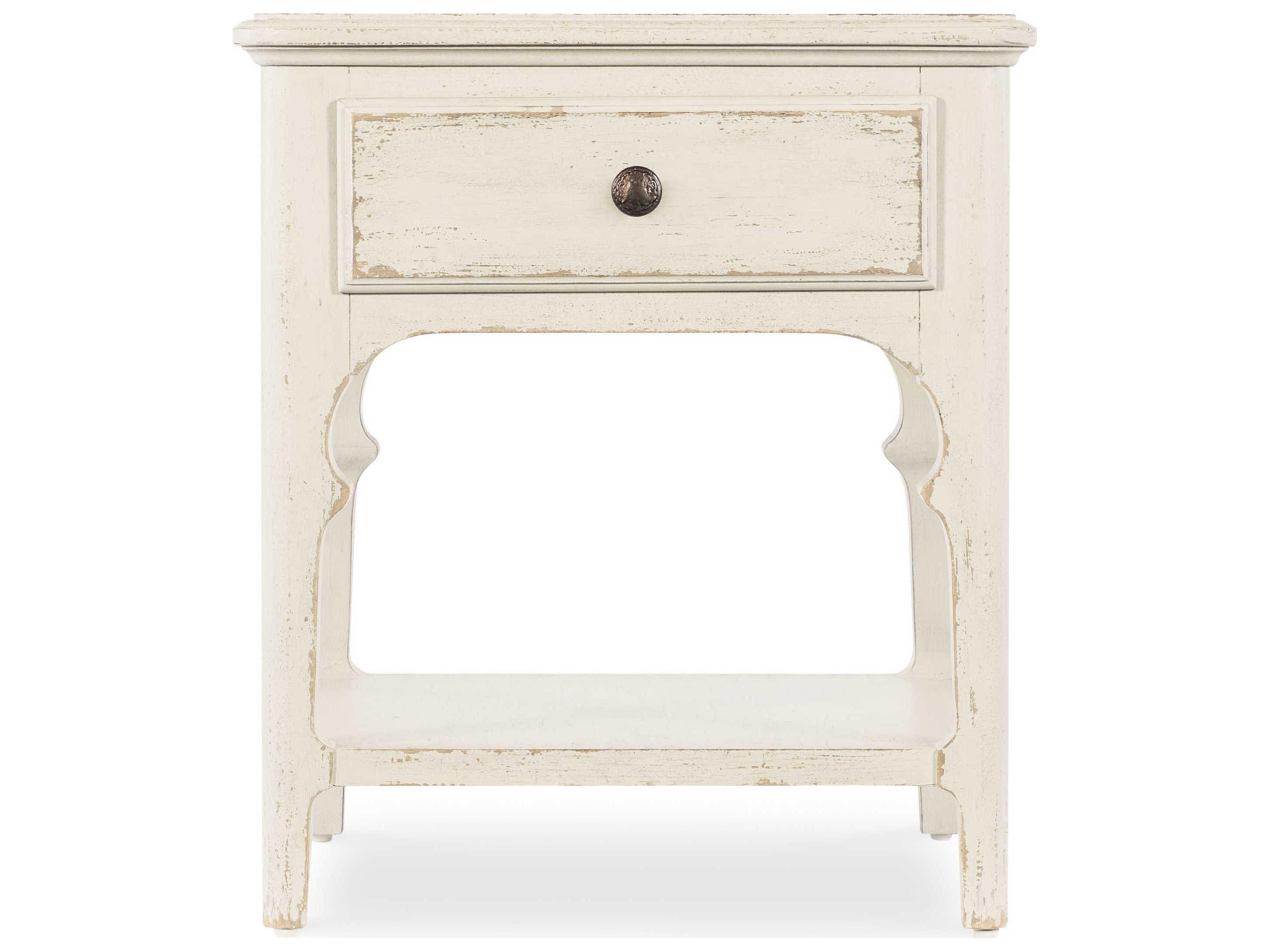 Hooker Furniture Americana Rectangular White Wood End Table