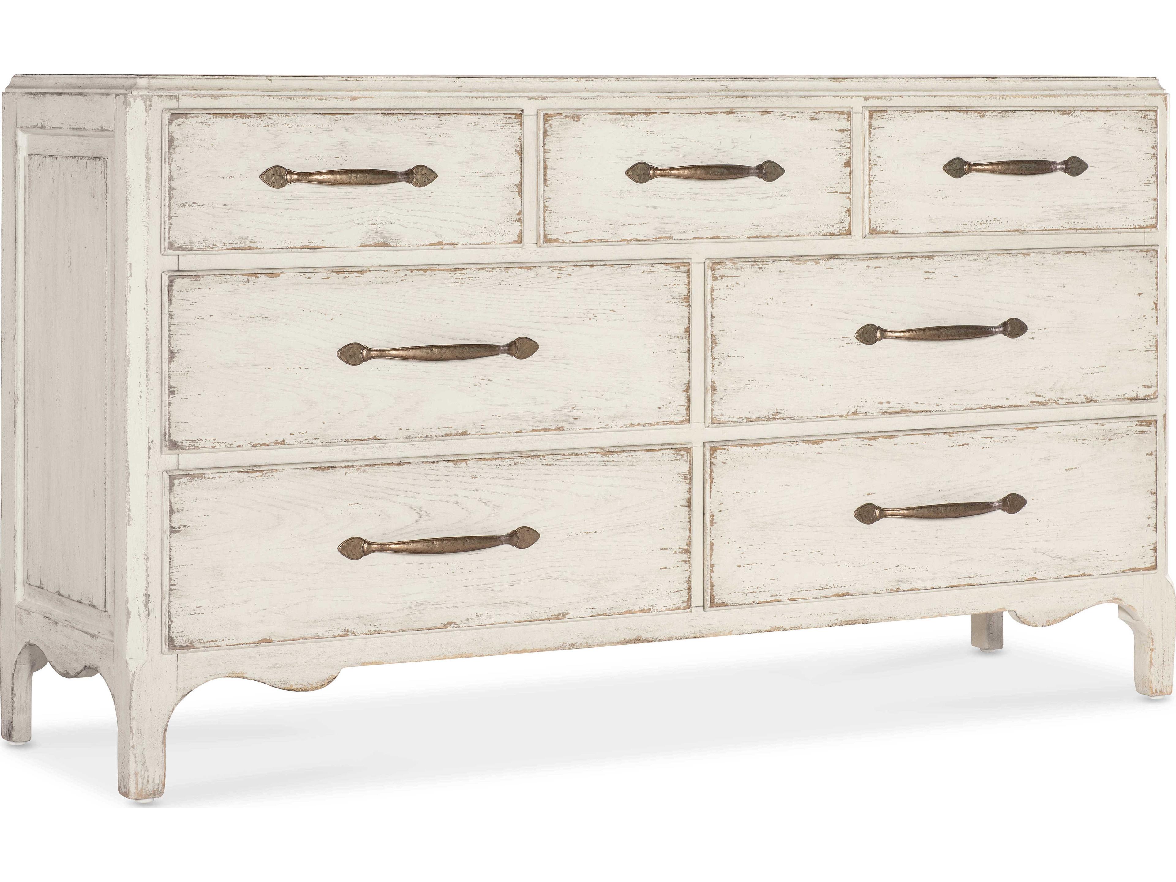 Hooker Furniture Americana 7-Drawer Oak Wood Double Dresser
