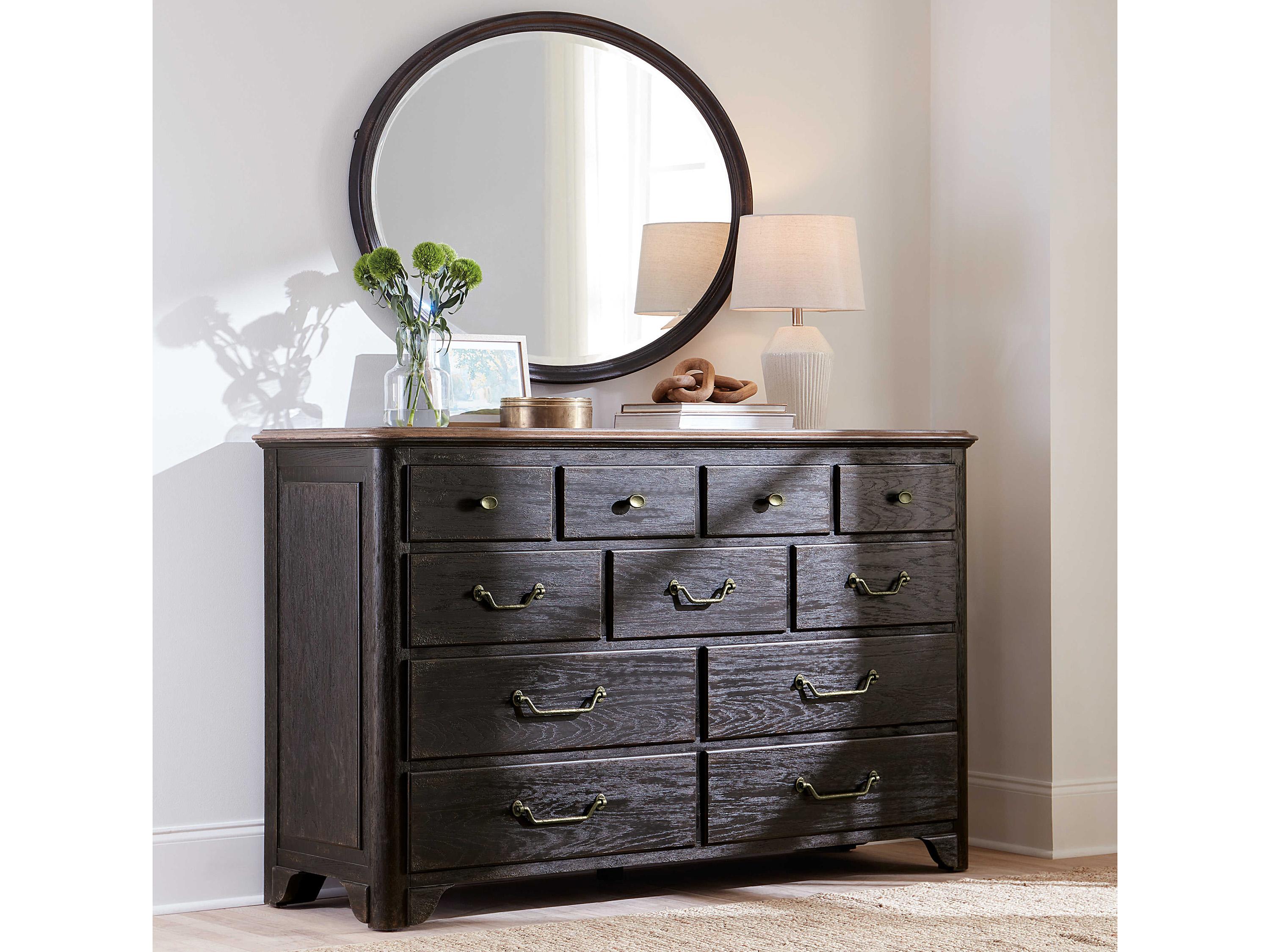 Hooker Furniture Americana Black Oval Wall Mirror