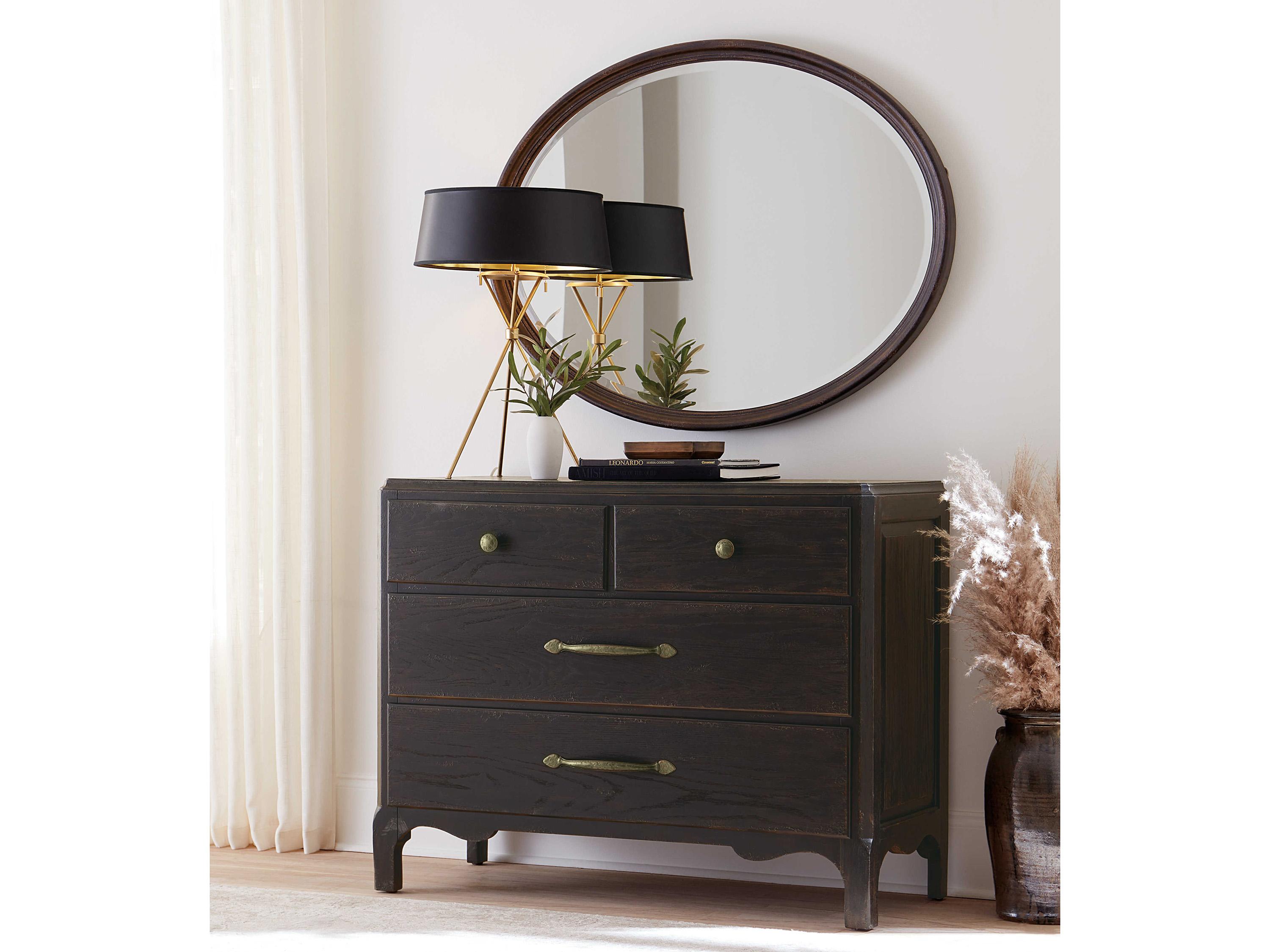 Hooker Furniture Americana Black Oval Wall Mirror