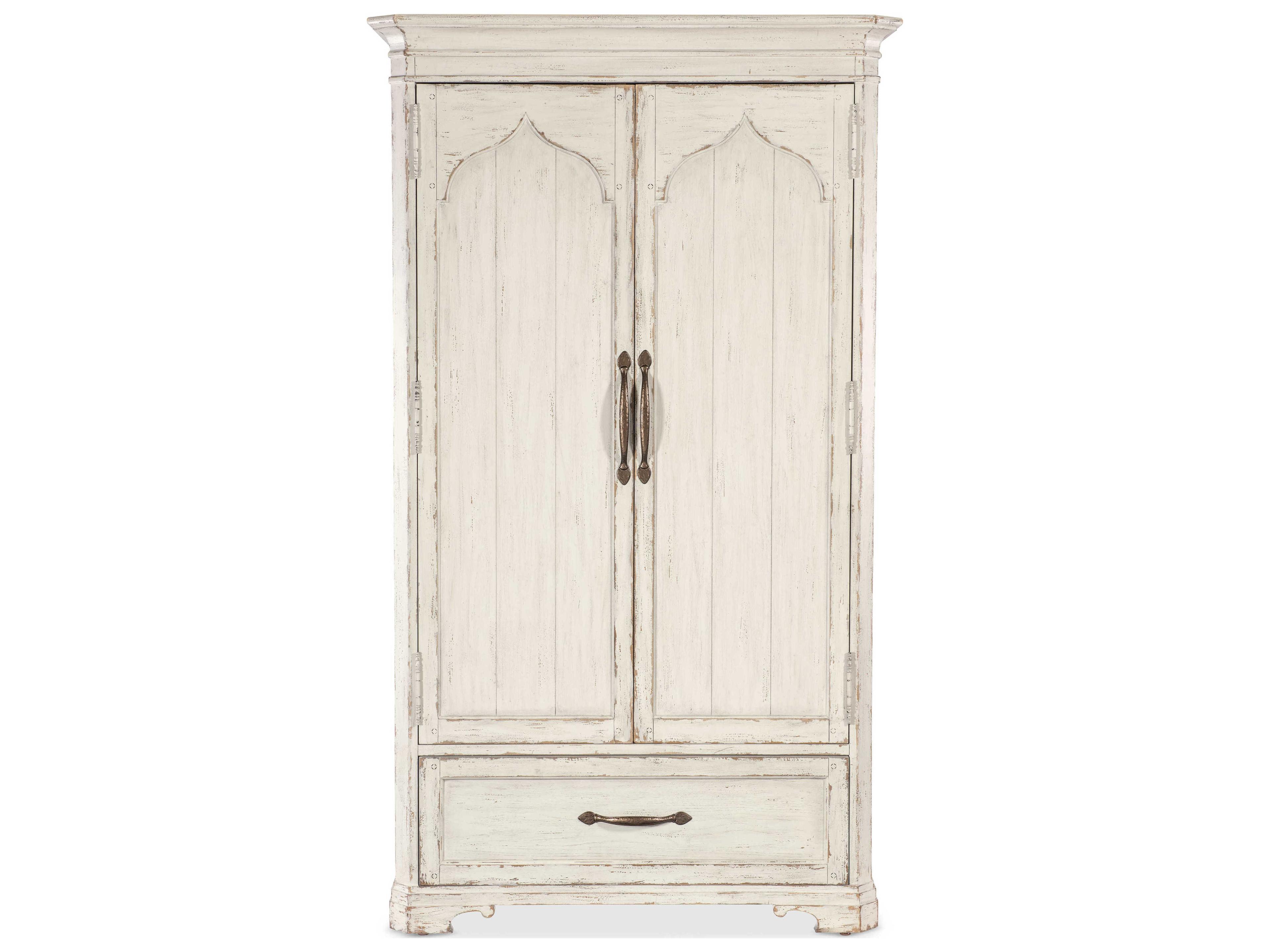 Luxecor Heritage White Oak Wood Wardrobe Armoire
