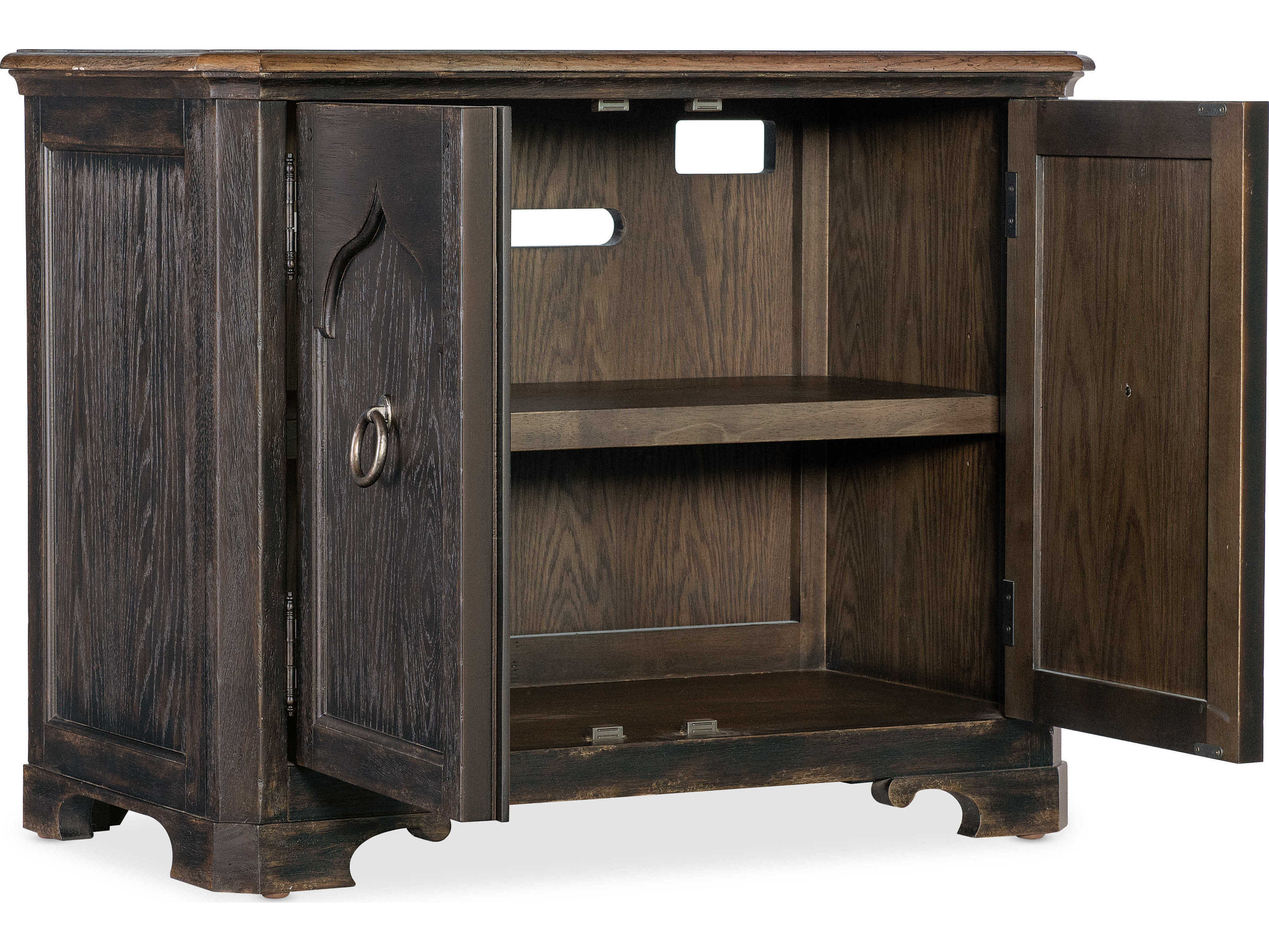 Hooker Furniture Americana Brown Oak Wood Nightstand