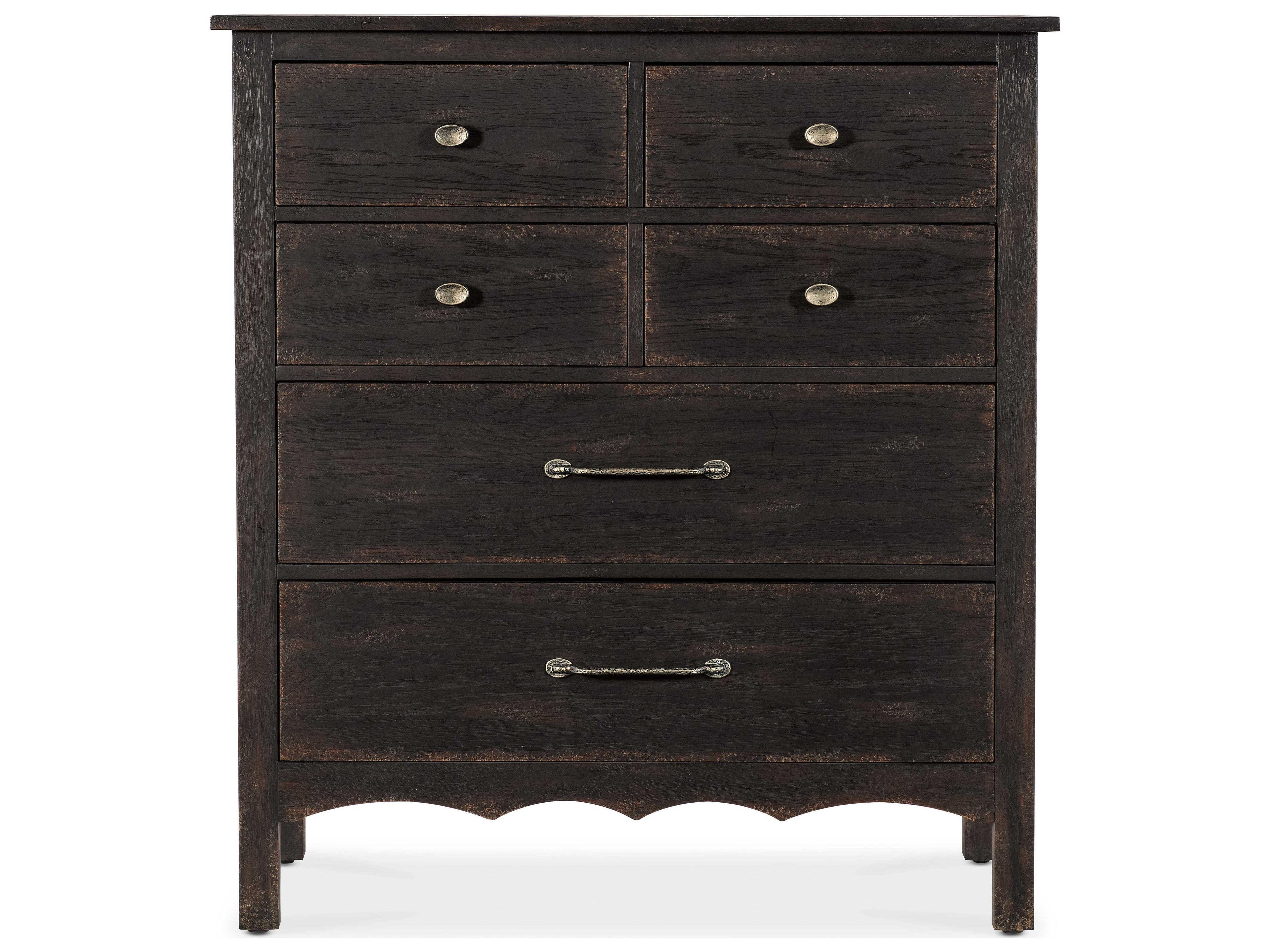 Hooker Furniture Americana Black Brown Oak Wood Accent Chest