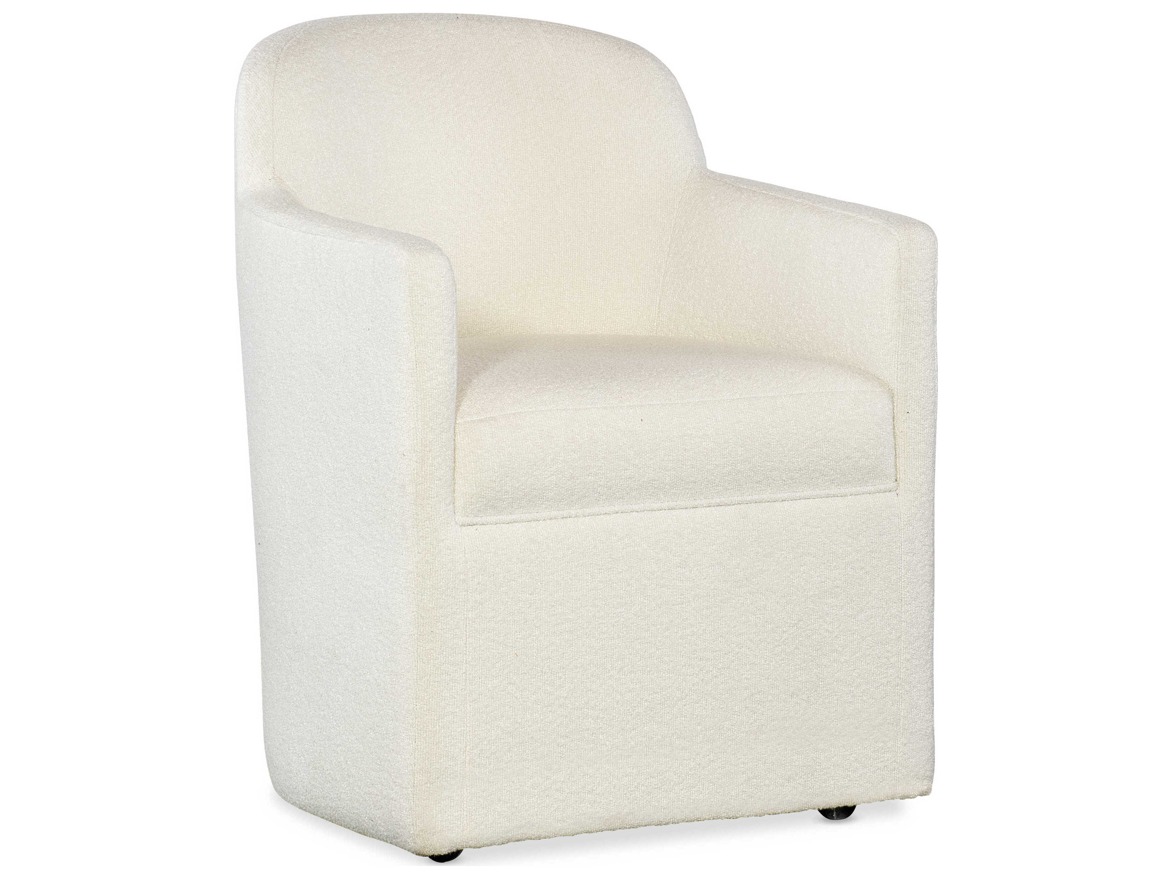 Hooker Furniture Commerce and Market Izabela Fabric White Upholstered Arm Dining Chair