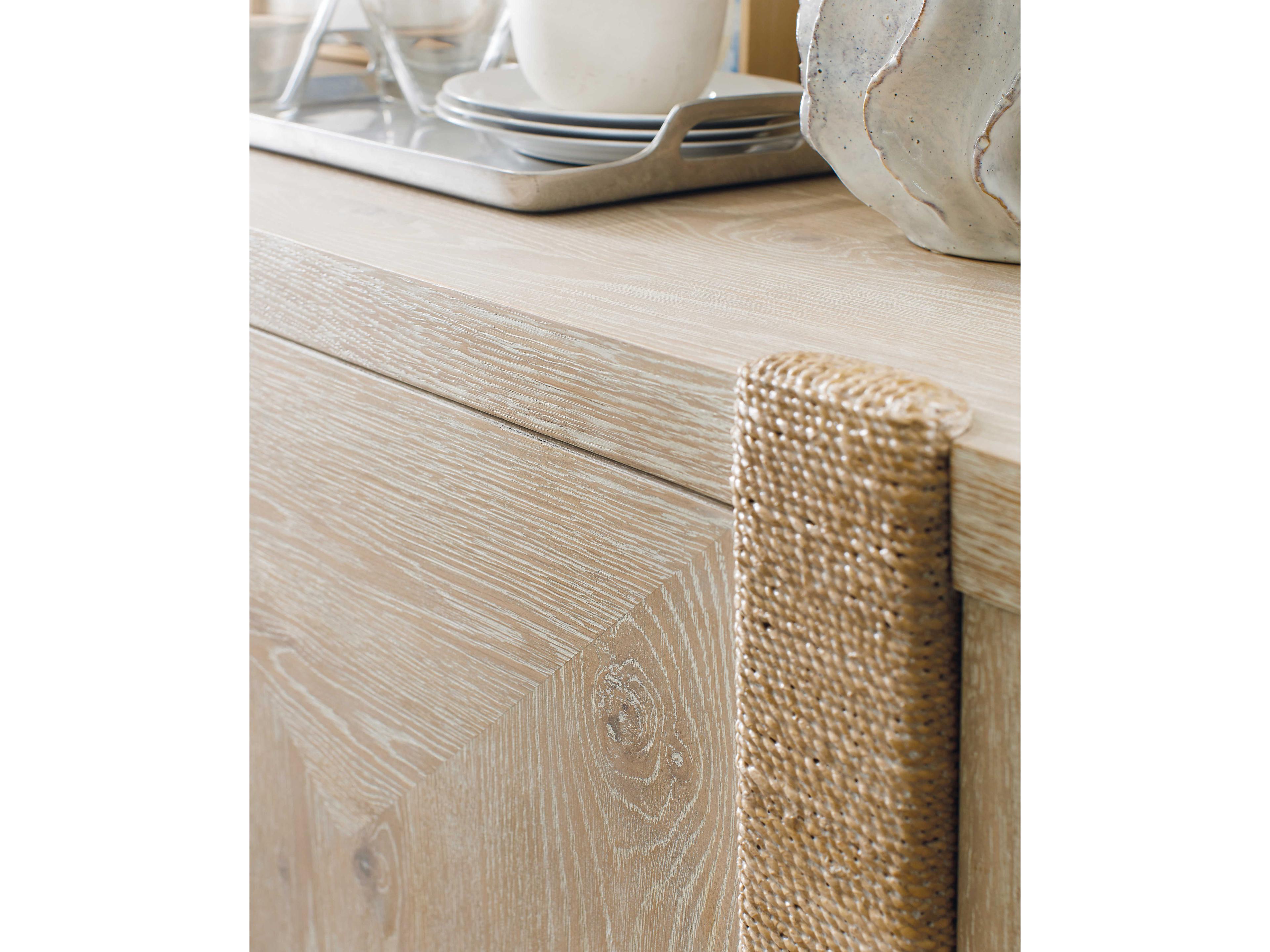 Hooker Furniture Commerce and Market Seaside 57" Solid Wood Natural Light Sideboard