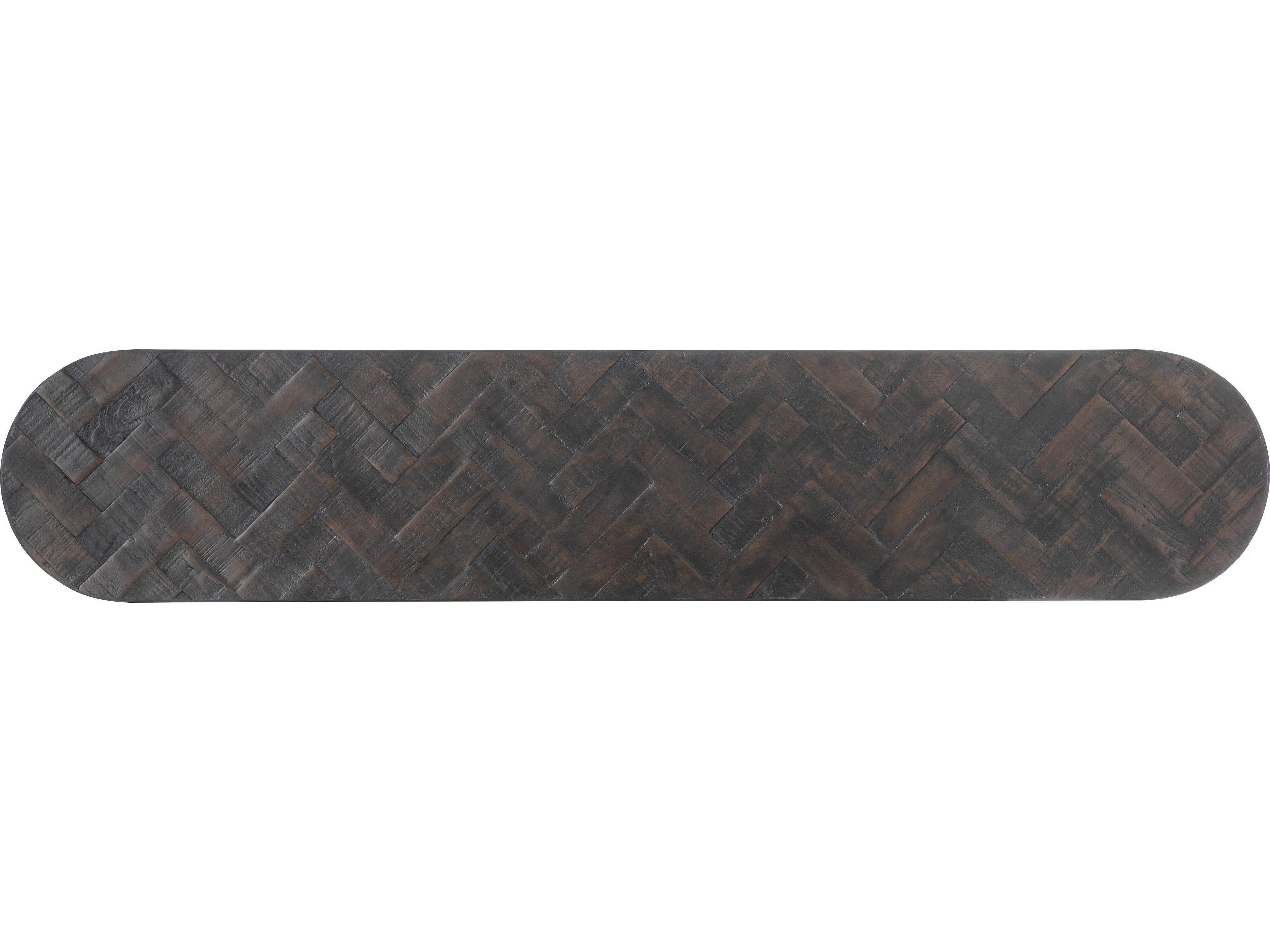 Hooker Furniture Commerce And Market Oval Dark Wood Console Table