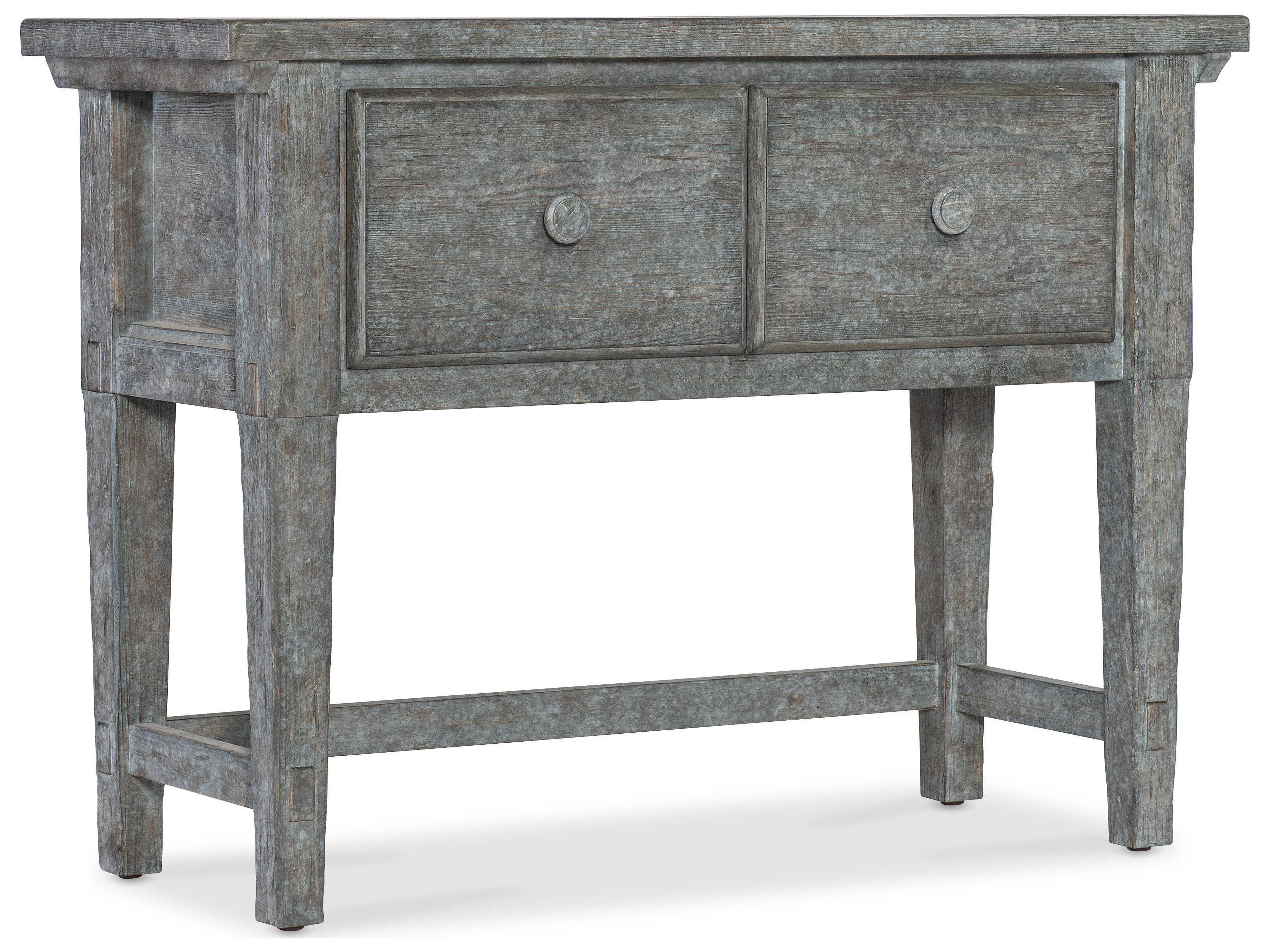 Hooker Furniture Commerce And Market Stonewashed Rectangular Wood Blue Console Table