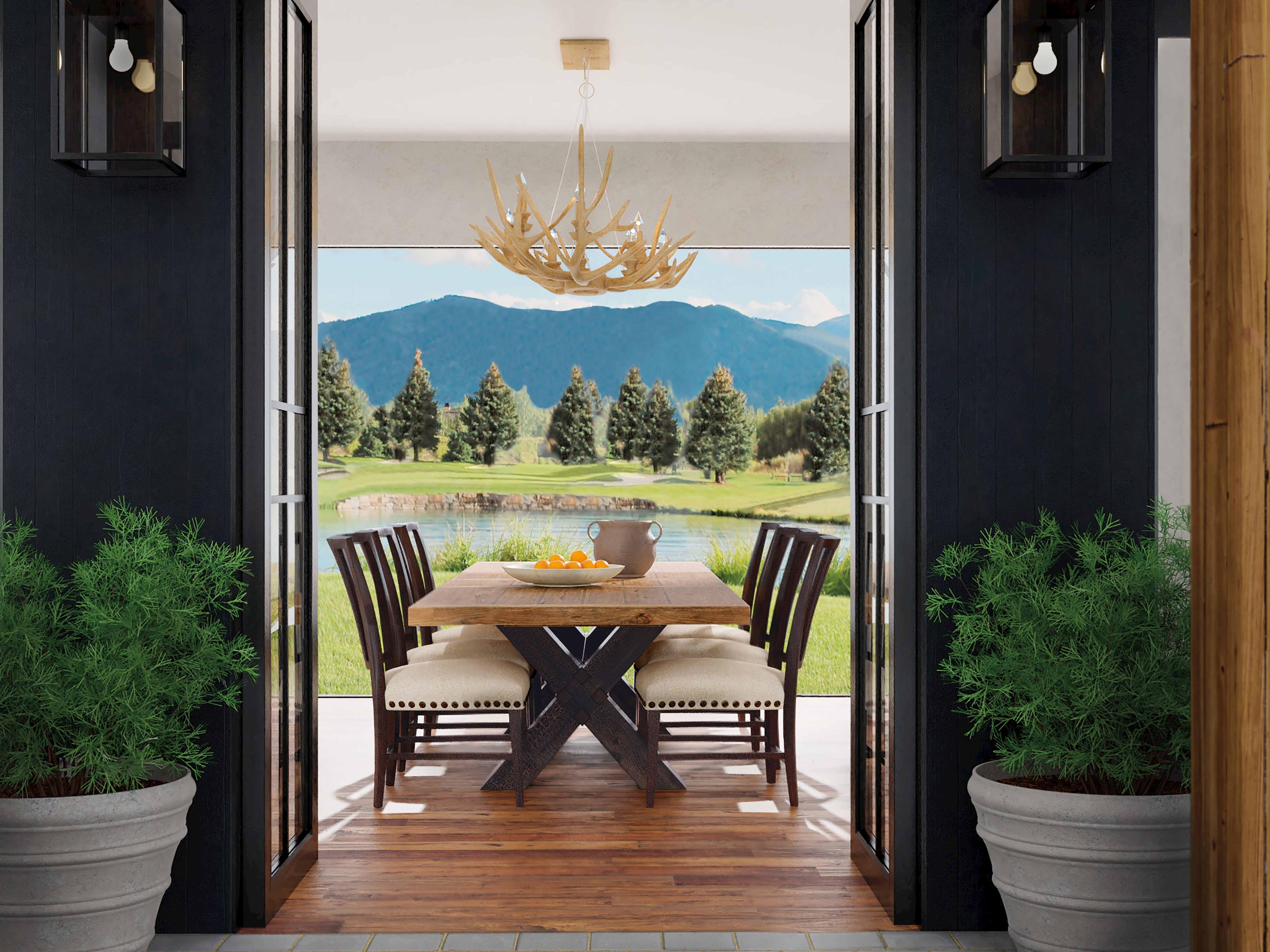 Hooker Furniture Big Sky Solid Wood Dining Room Set