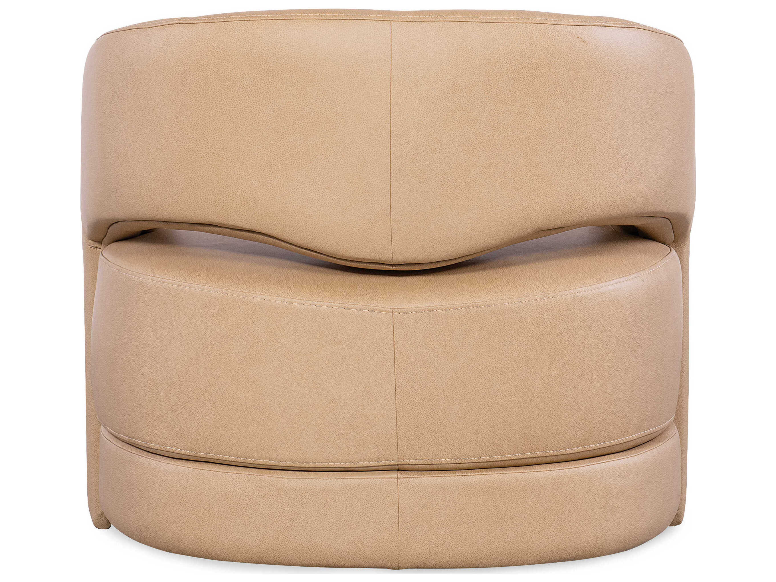 Hooker Furniture Cc Keys Swivel Beige Leather Accent Chair