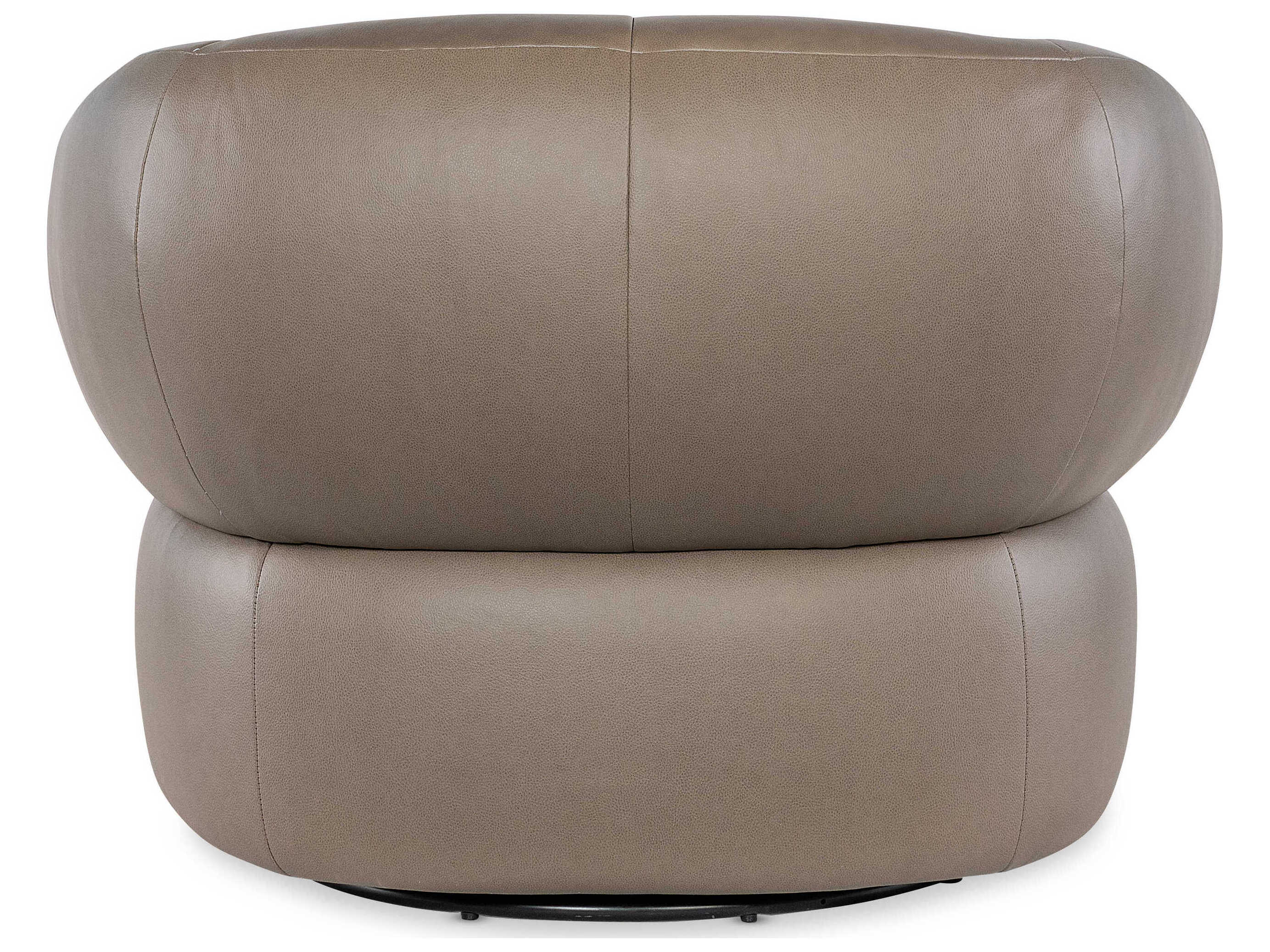 Hooker Furniture Cc Swivel Brown Leather Accent Chair