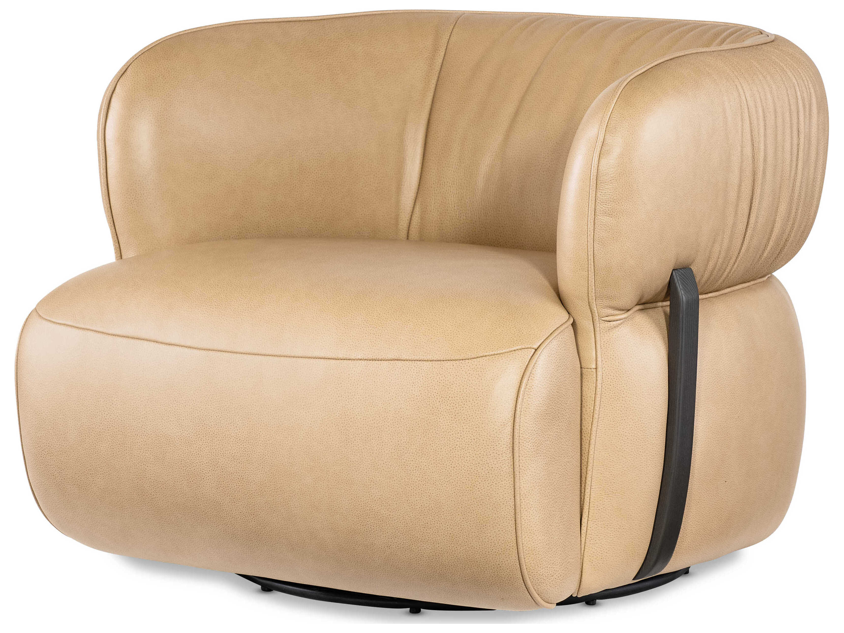 Hooker Furniture Cc Swivel Beige Leather Accent Chair