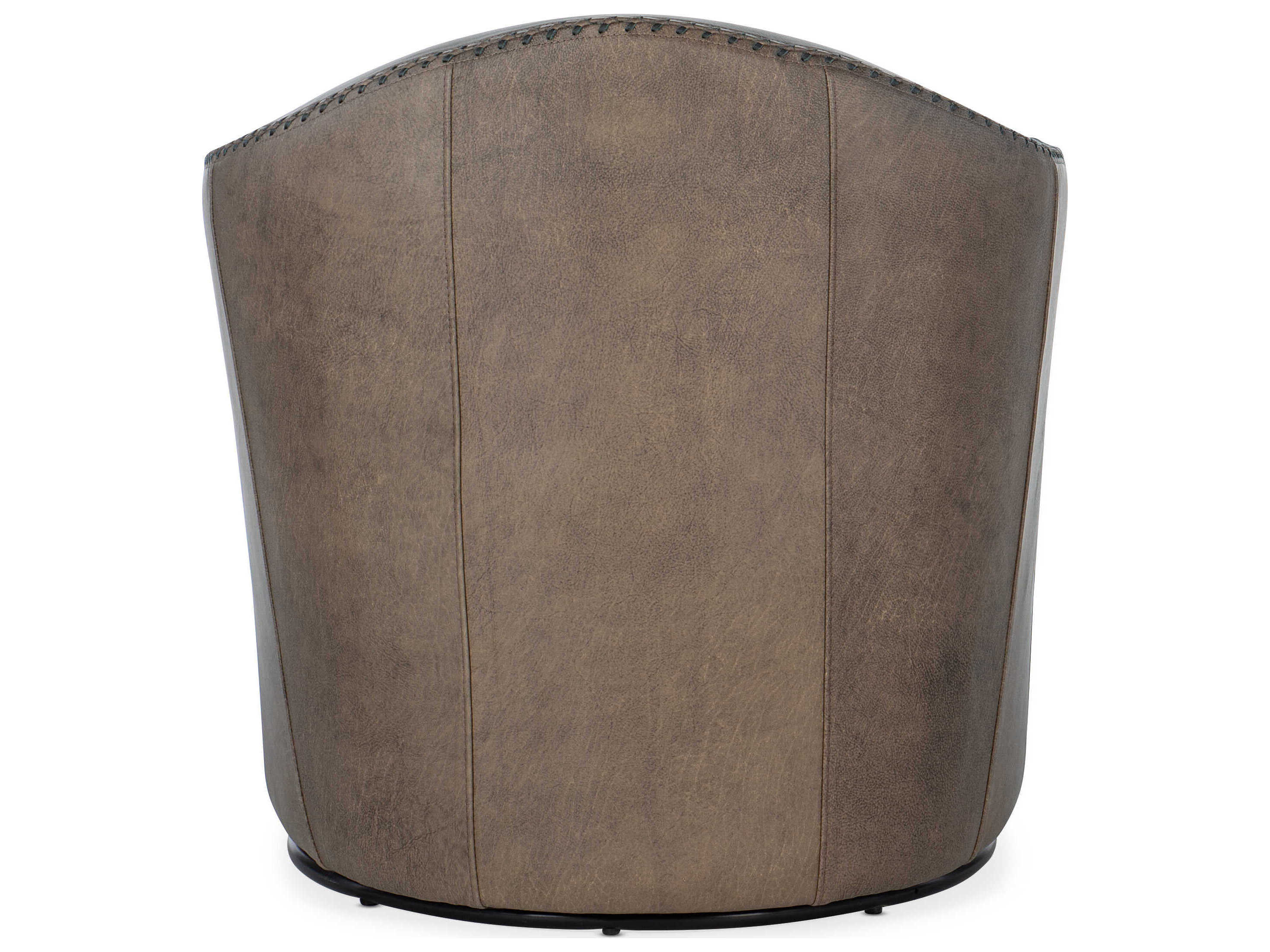 Hooker Furniture Cc Swivel Brown Leather Club Chair