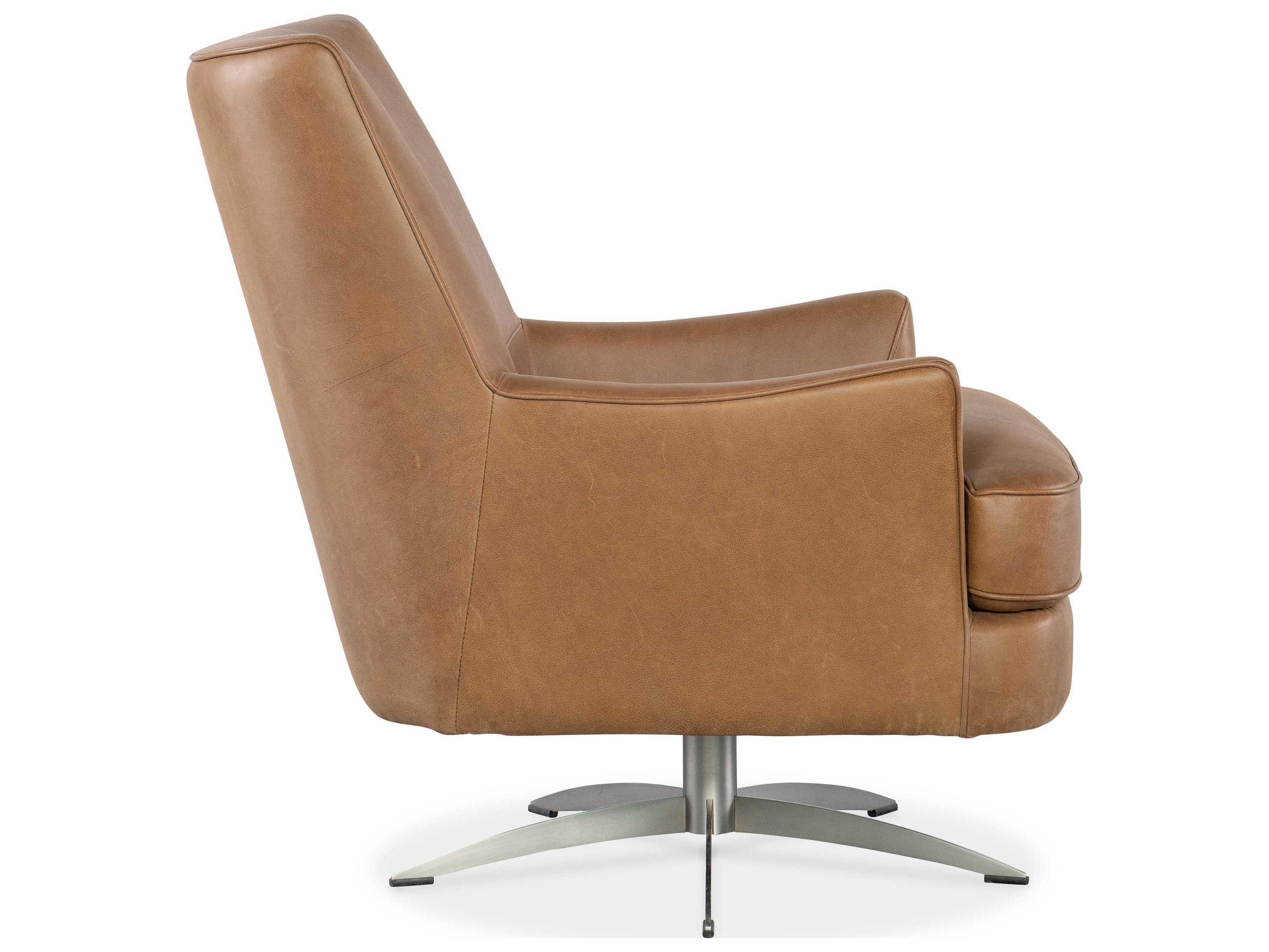 Hooker Furniture Sheridan Brown Leather Swivel Computer Office Chair