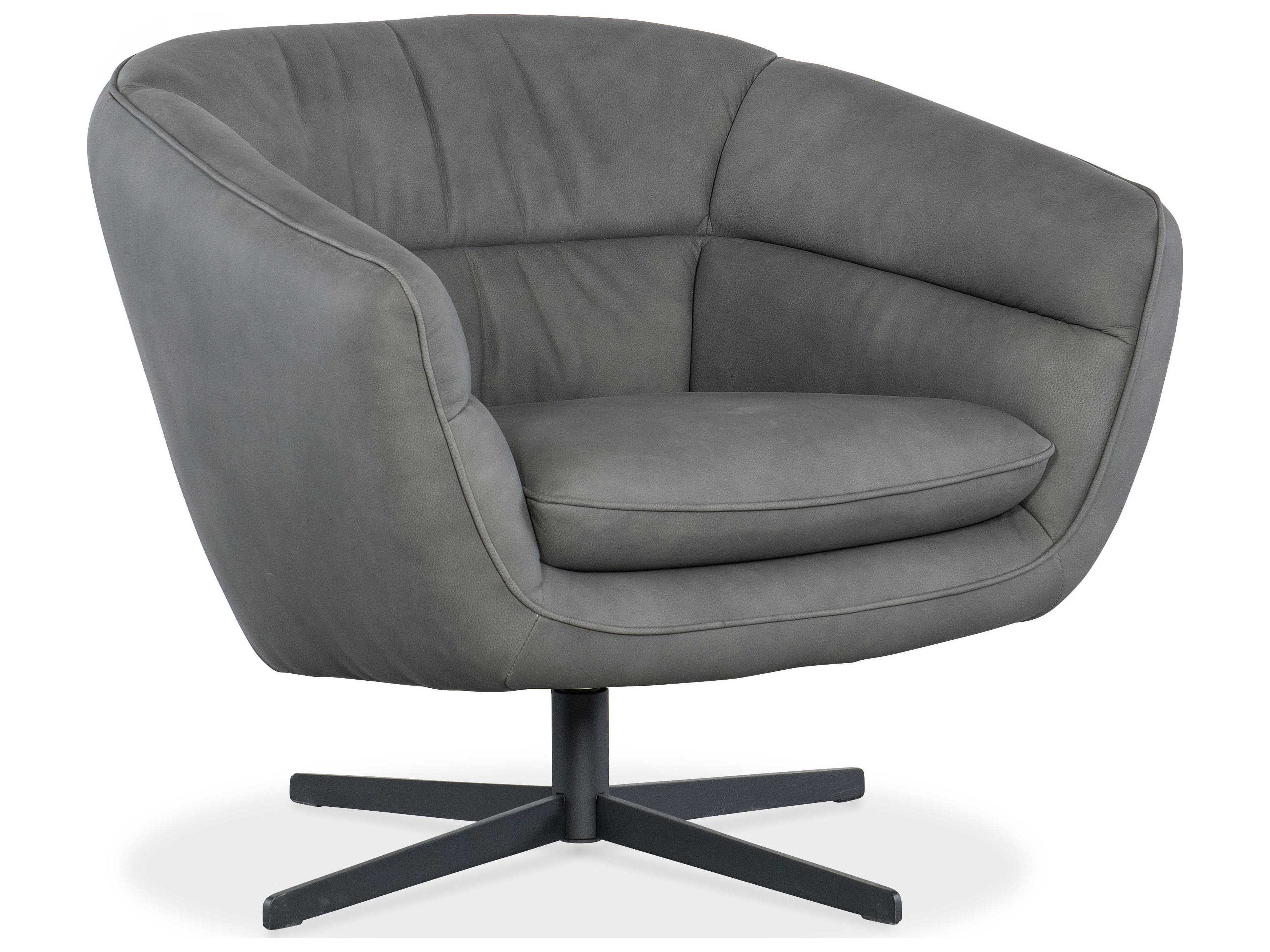 Hooker Furniture Mina Gray Leather Swivel Computer Office Chair