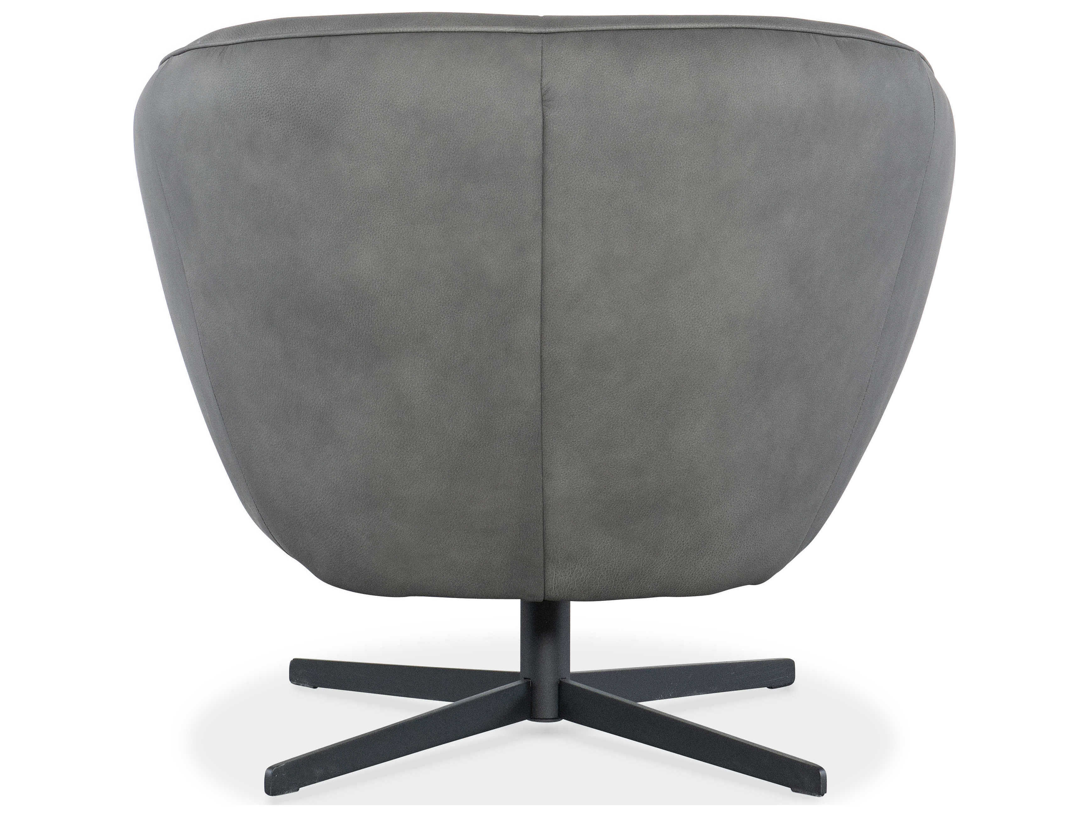 Hooker Furniture Mina Gray Leather Swivel Computer Office Chair