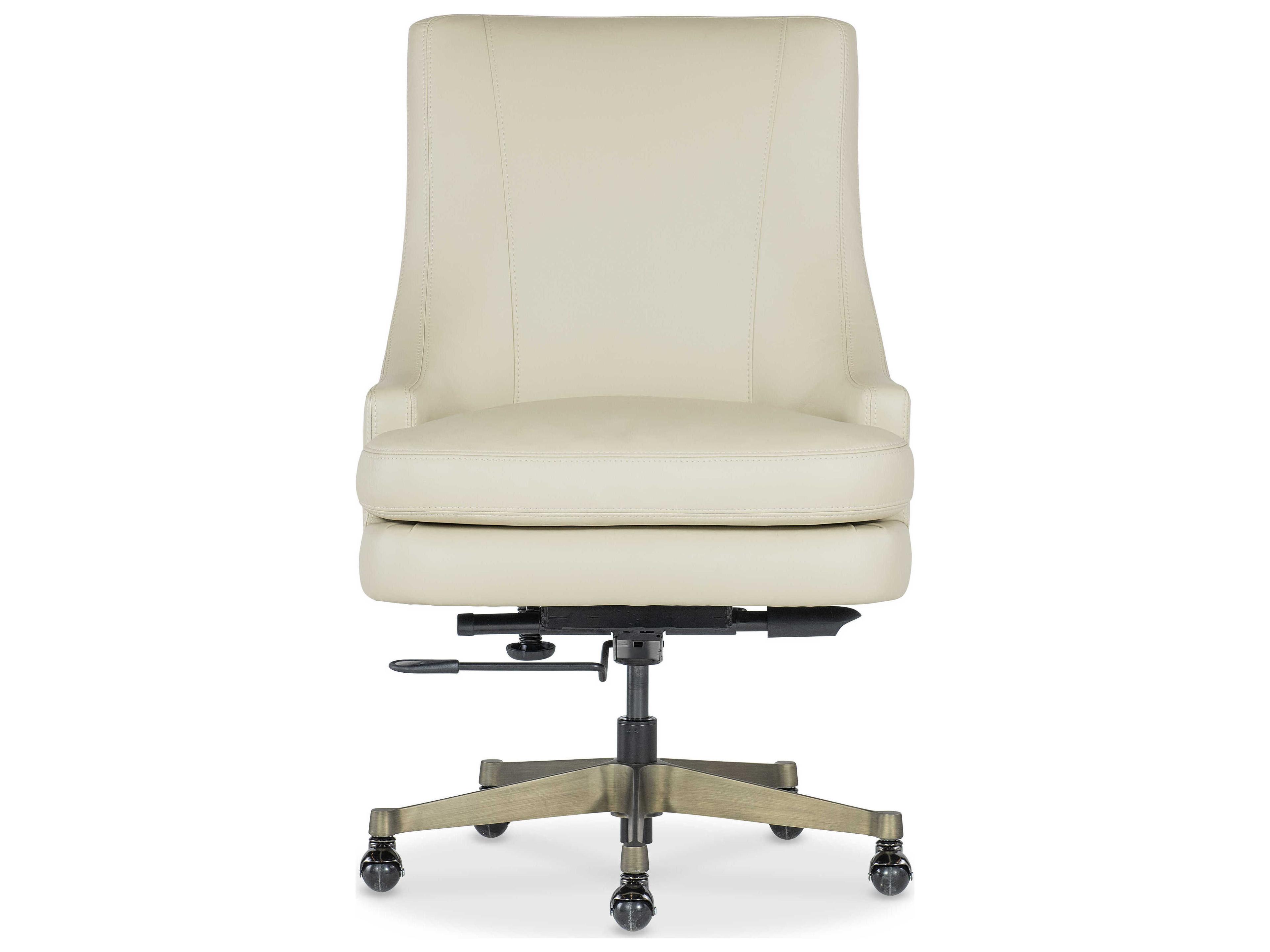 Hooker Furniture Ec Paula Beige Leather Adjustable Swivel Tilt Executive Desk Chair