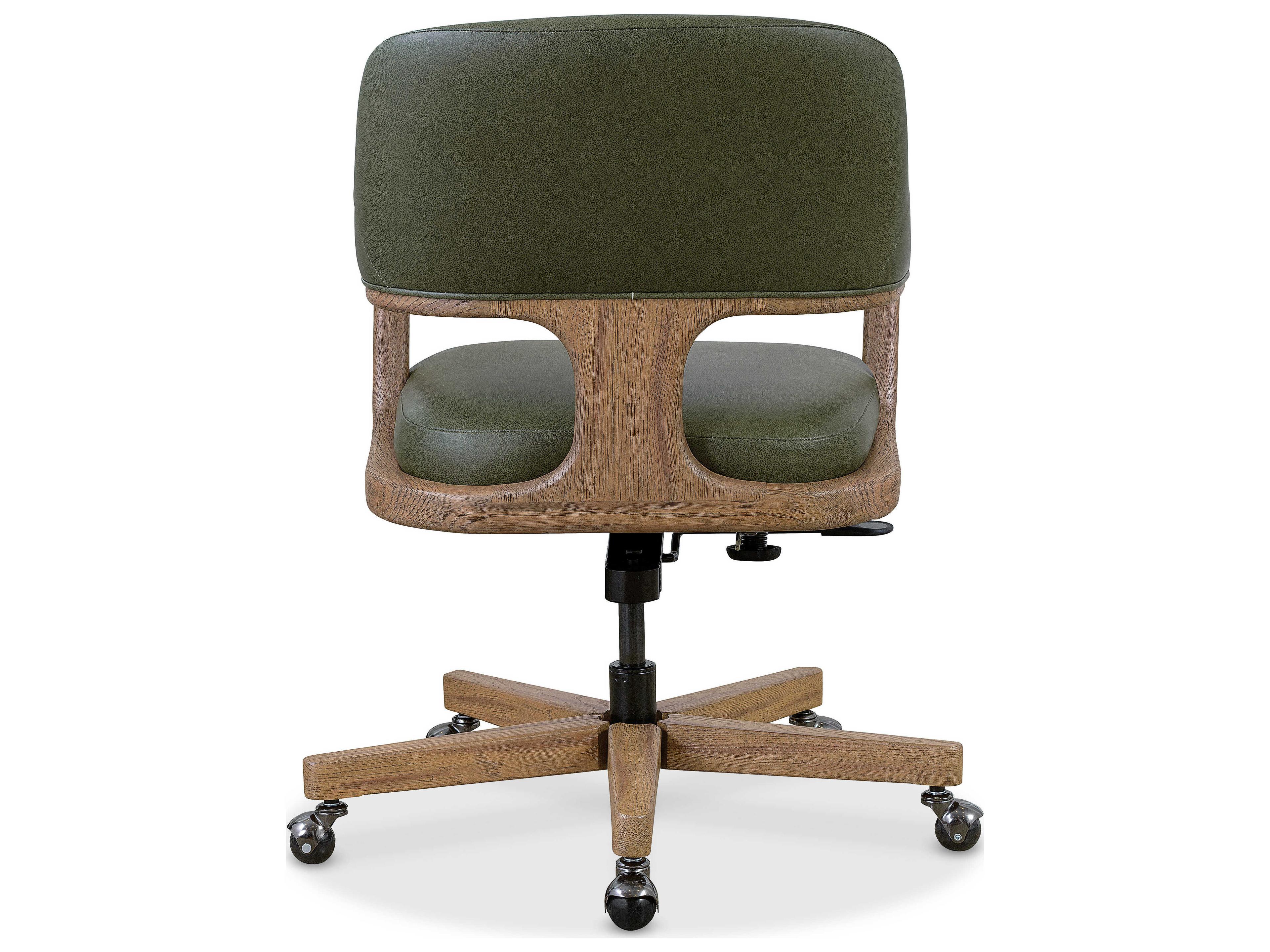 Hooker Furniture Ec Green Leather Adjustable Executive Desk Chair