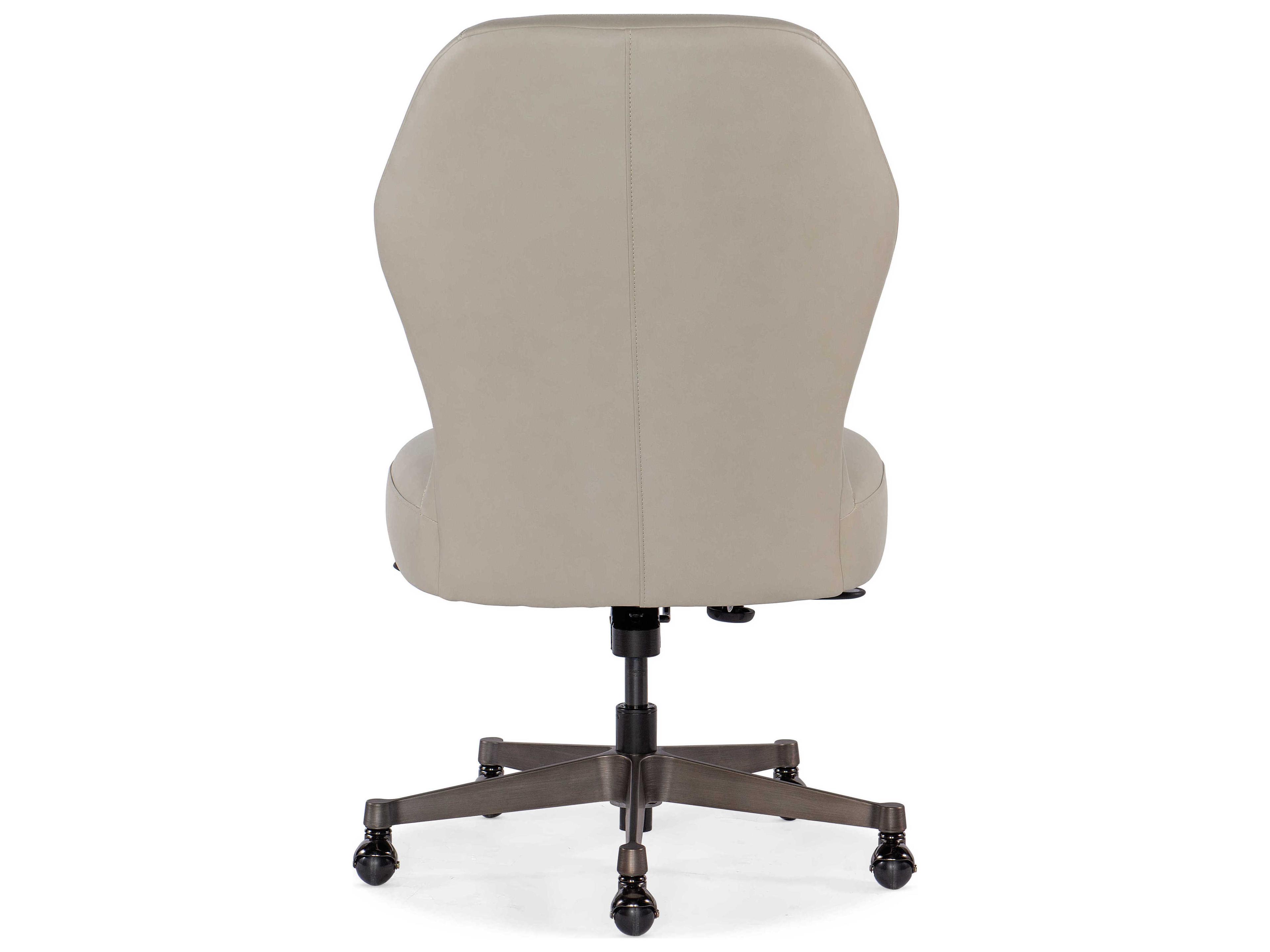 Luxecor White Leather Adjustable Swivel Tilt Computer Office Chair