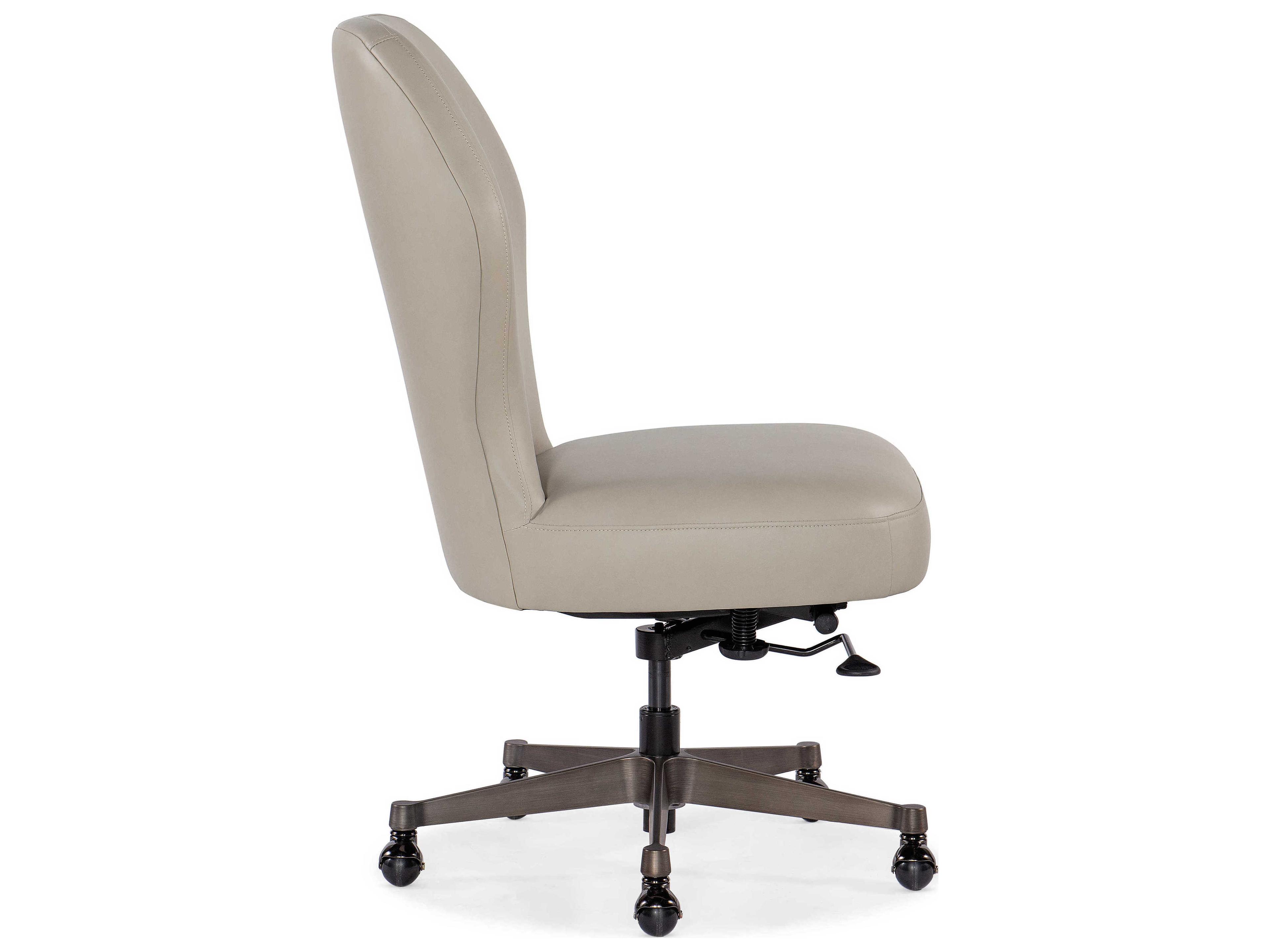 Luxecor White Leather Adjustable Swivel Tilt Computer Office Chair