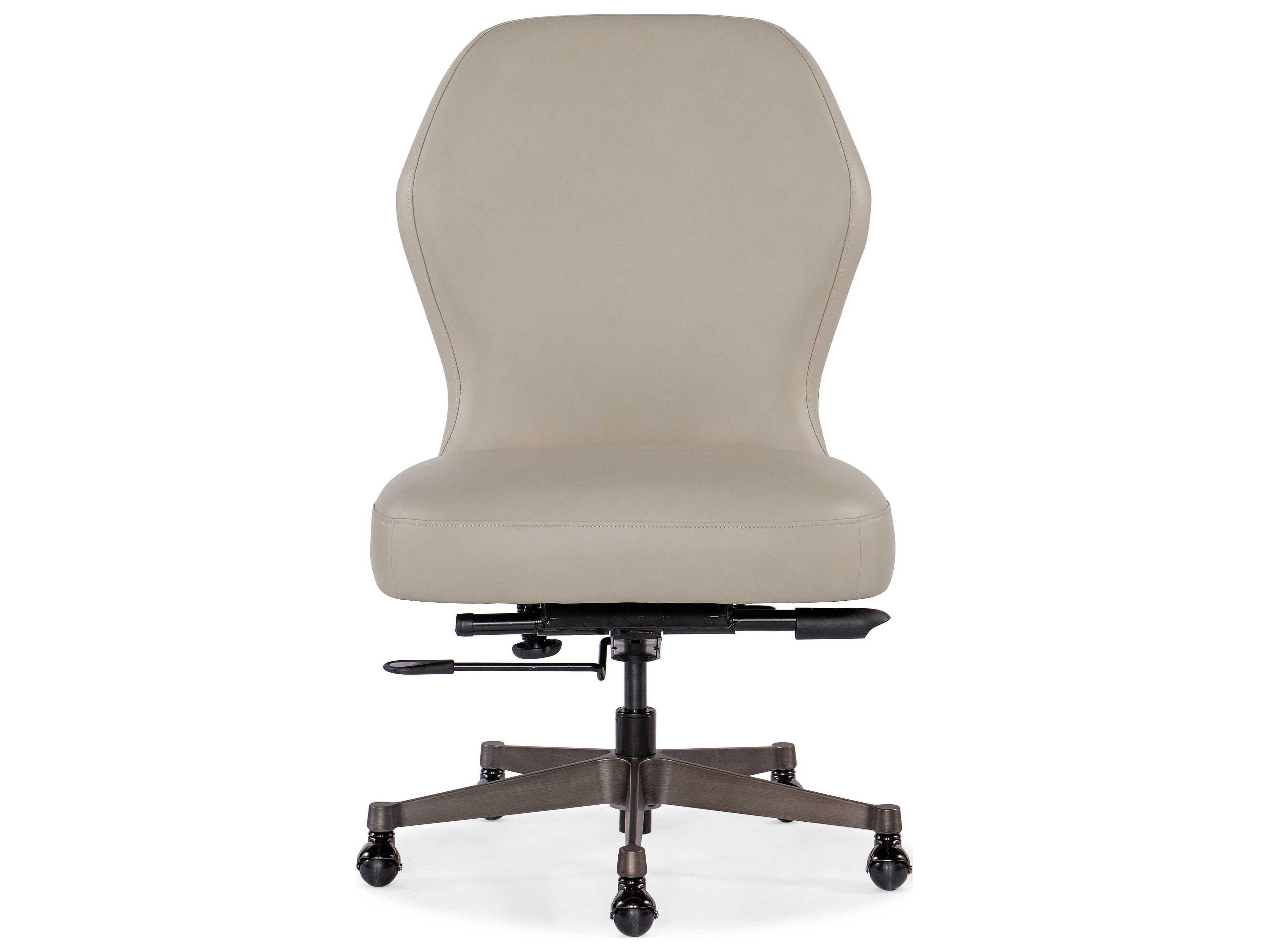 Luxecor White Leather Adjustable Swivel Tilt Computer Office Chair