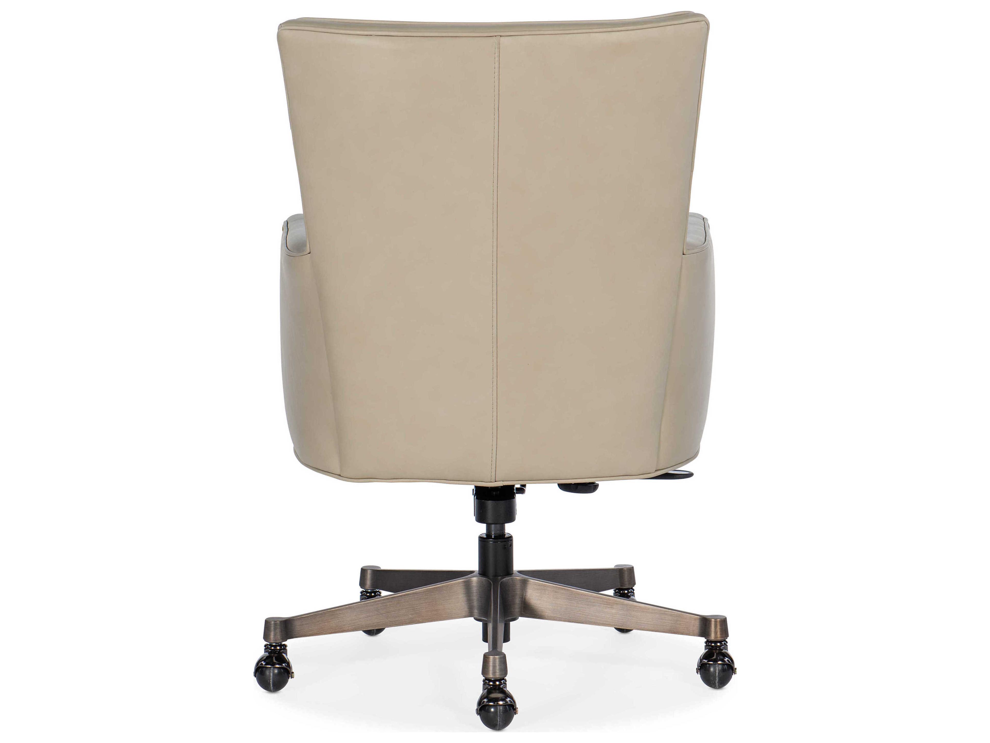 Hooker Furniture Rosa Beige Leather Adjustable Swivel Tilt Executive Desk Chair