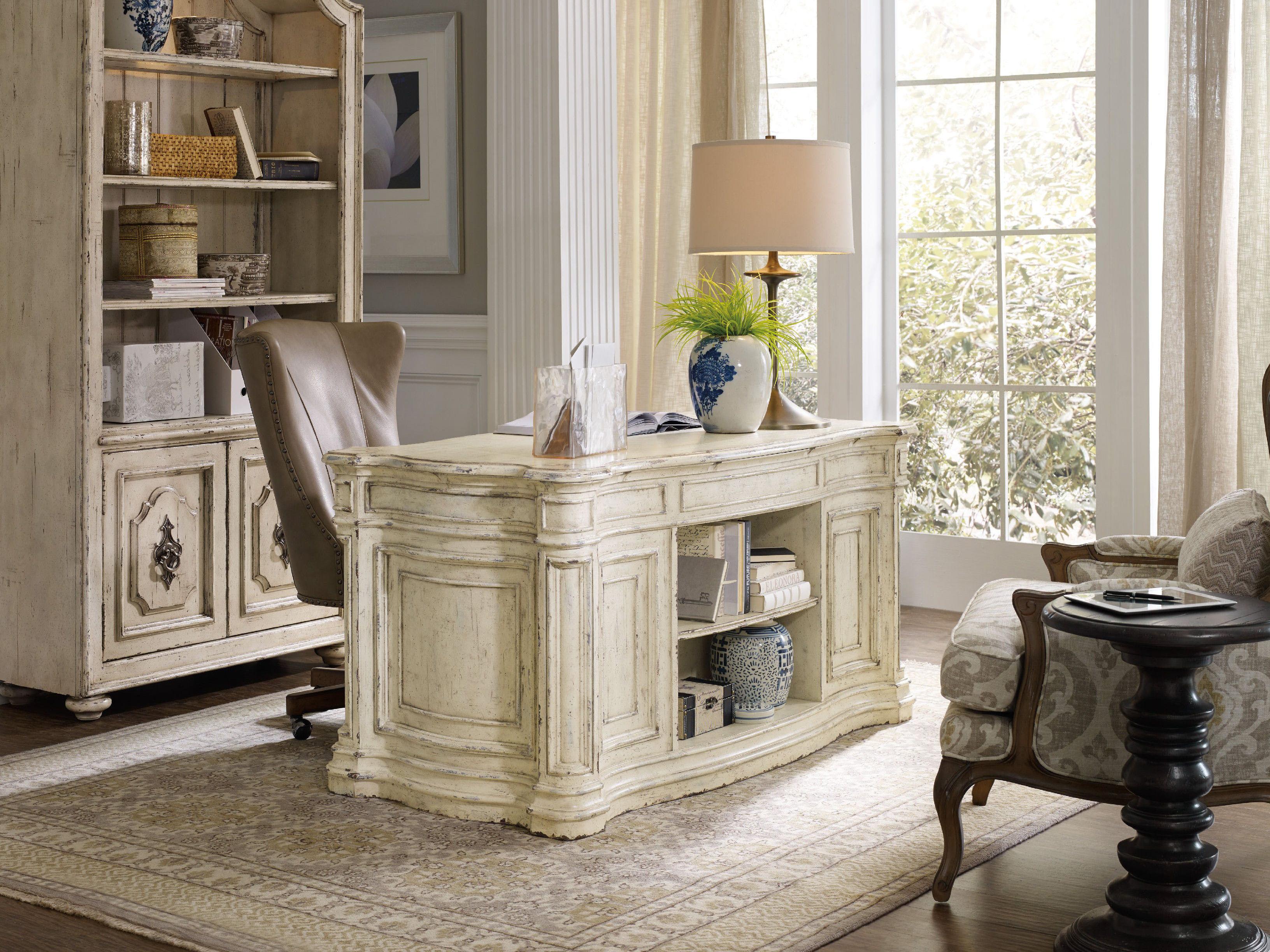 Luxecor Lynn Beige Leather Adjustable Swivel Tilt Executive Desk Chair