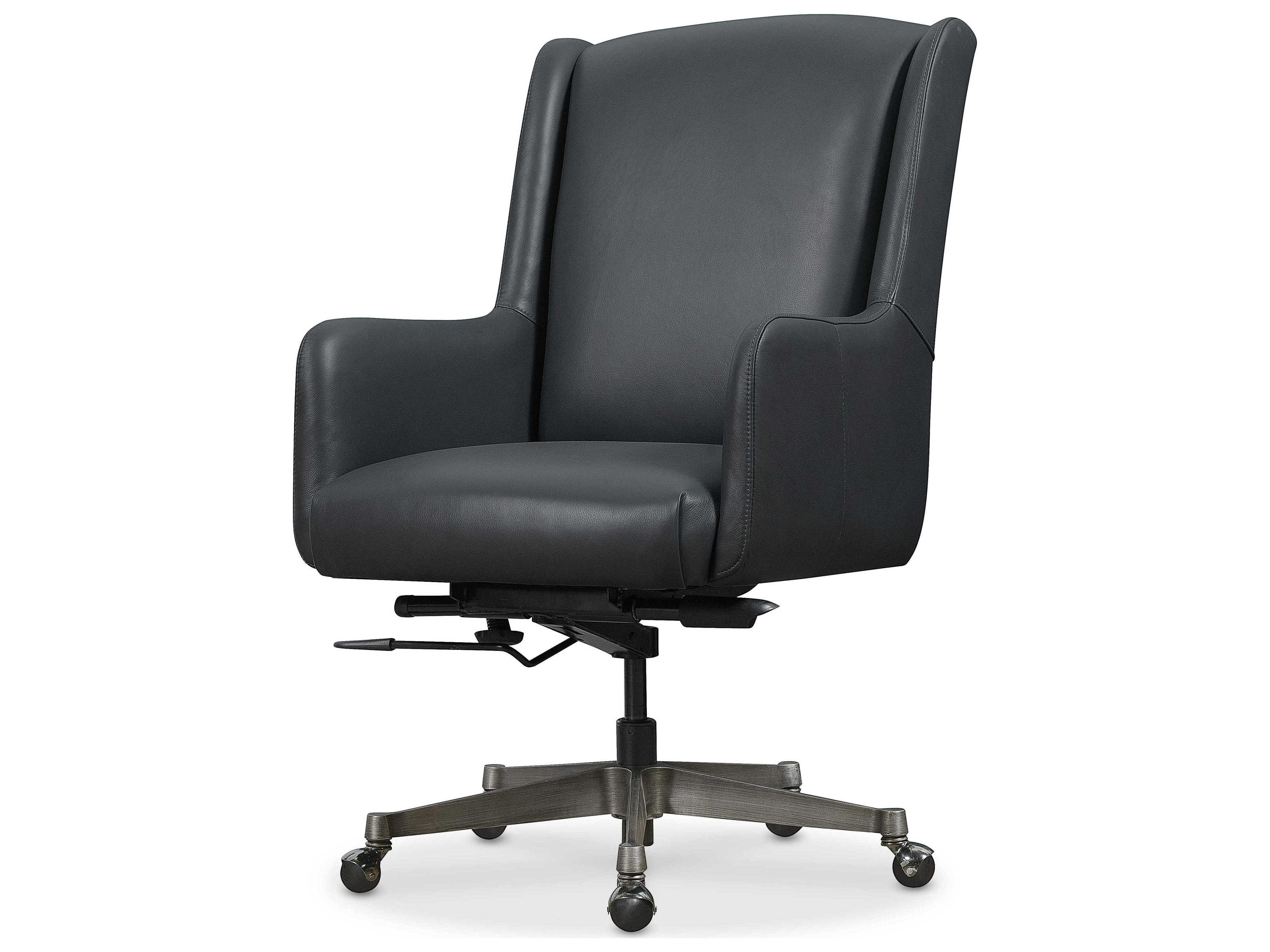 Hooker Furniture Ec Blue Leather Adjustable Executive Desk Chair