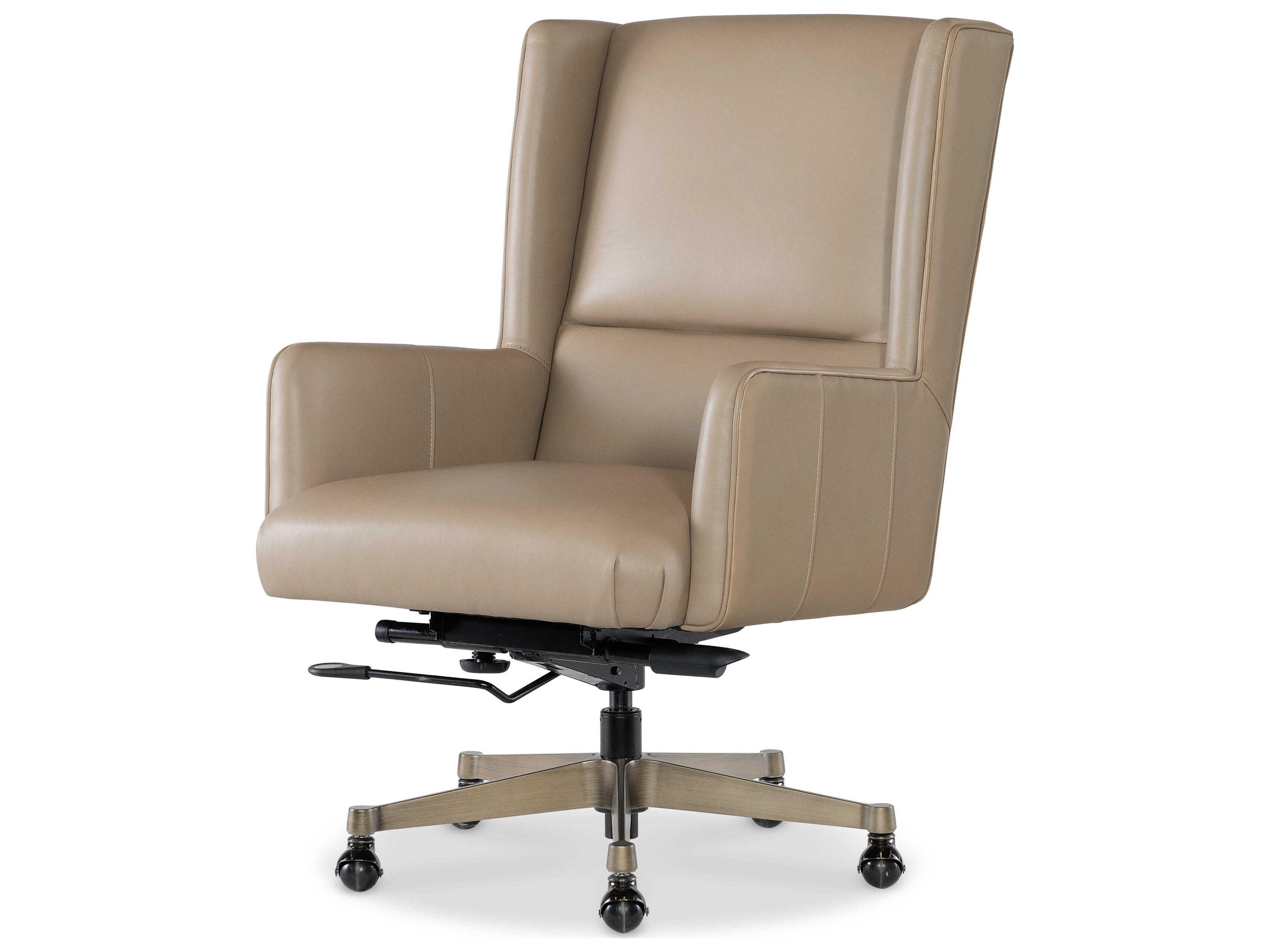 Hooker Furniture Ec Beige Leather Adjustable Executive Desk Chair