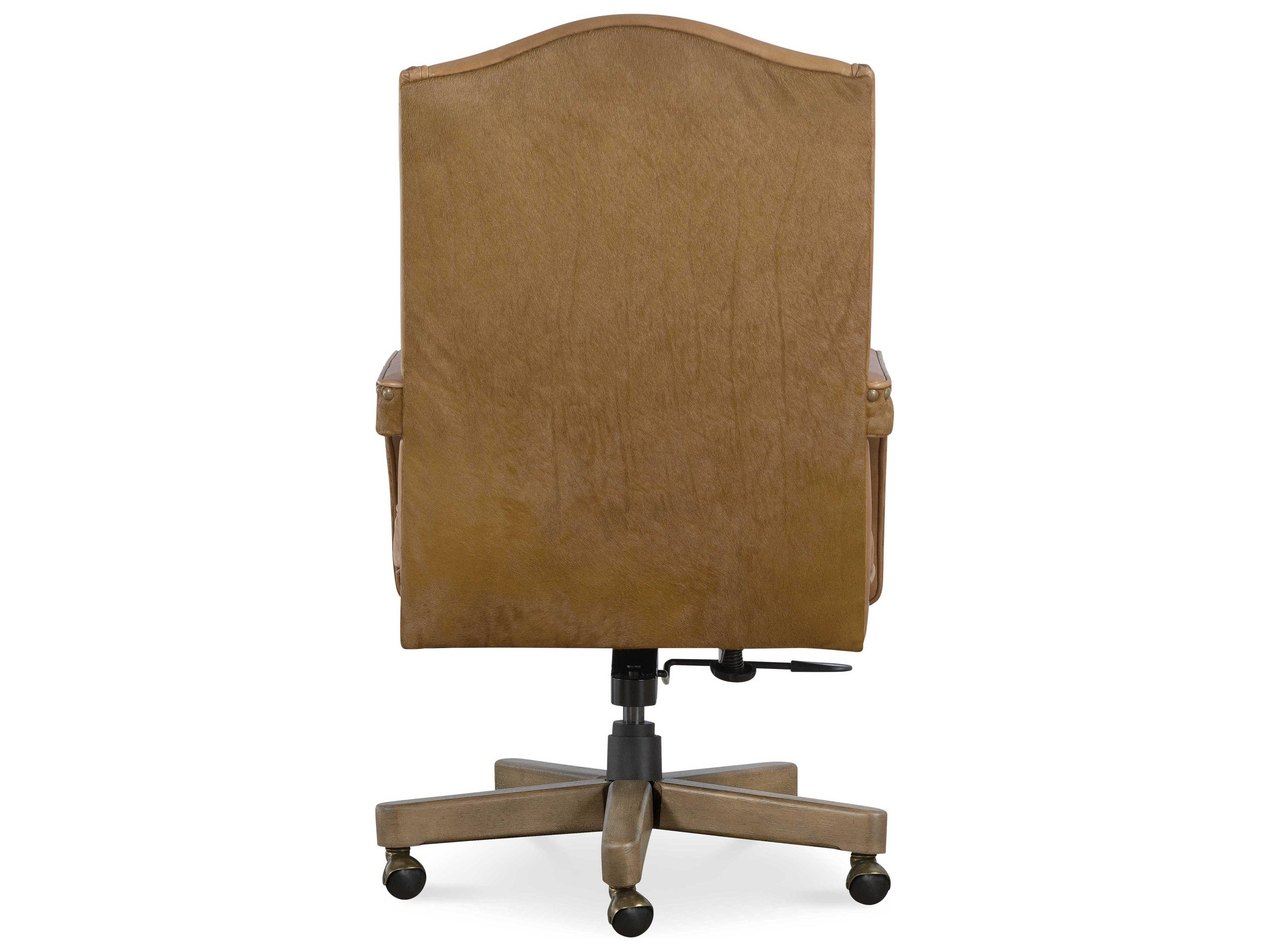 Hooker Furniture Ec Brown Leather Adjustable Executive Desk Chair