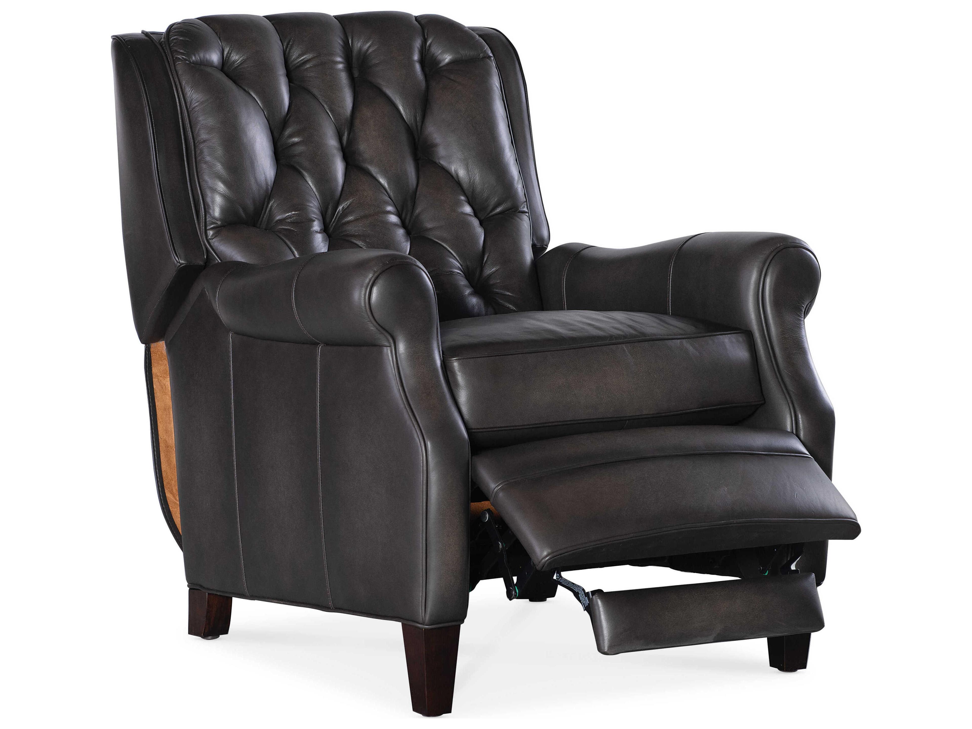 Hooker Furniture Rc Palmer Dark Wood Gray Leather Recliner