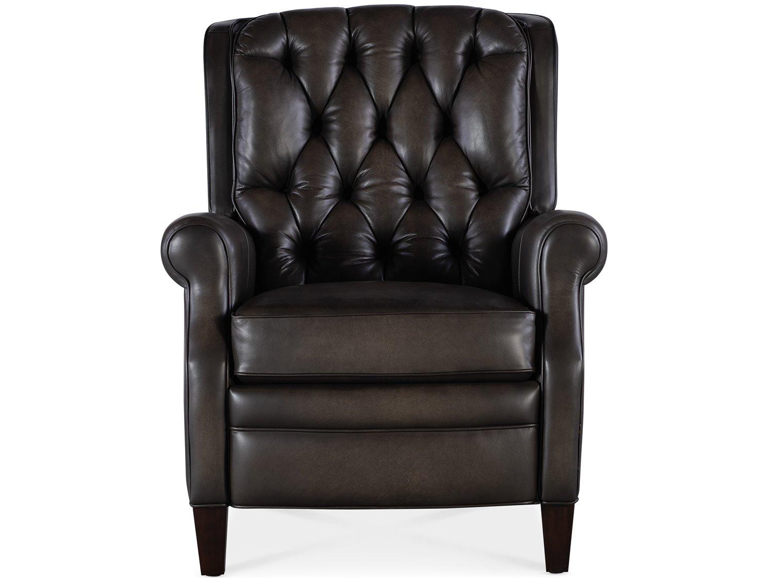 Hooker Furniture Rc Palmer Dark Wood Gray Leather Recliner