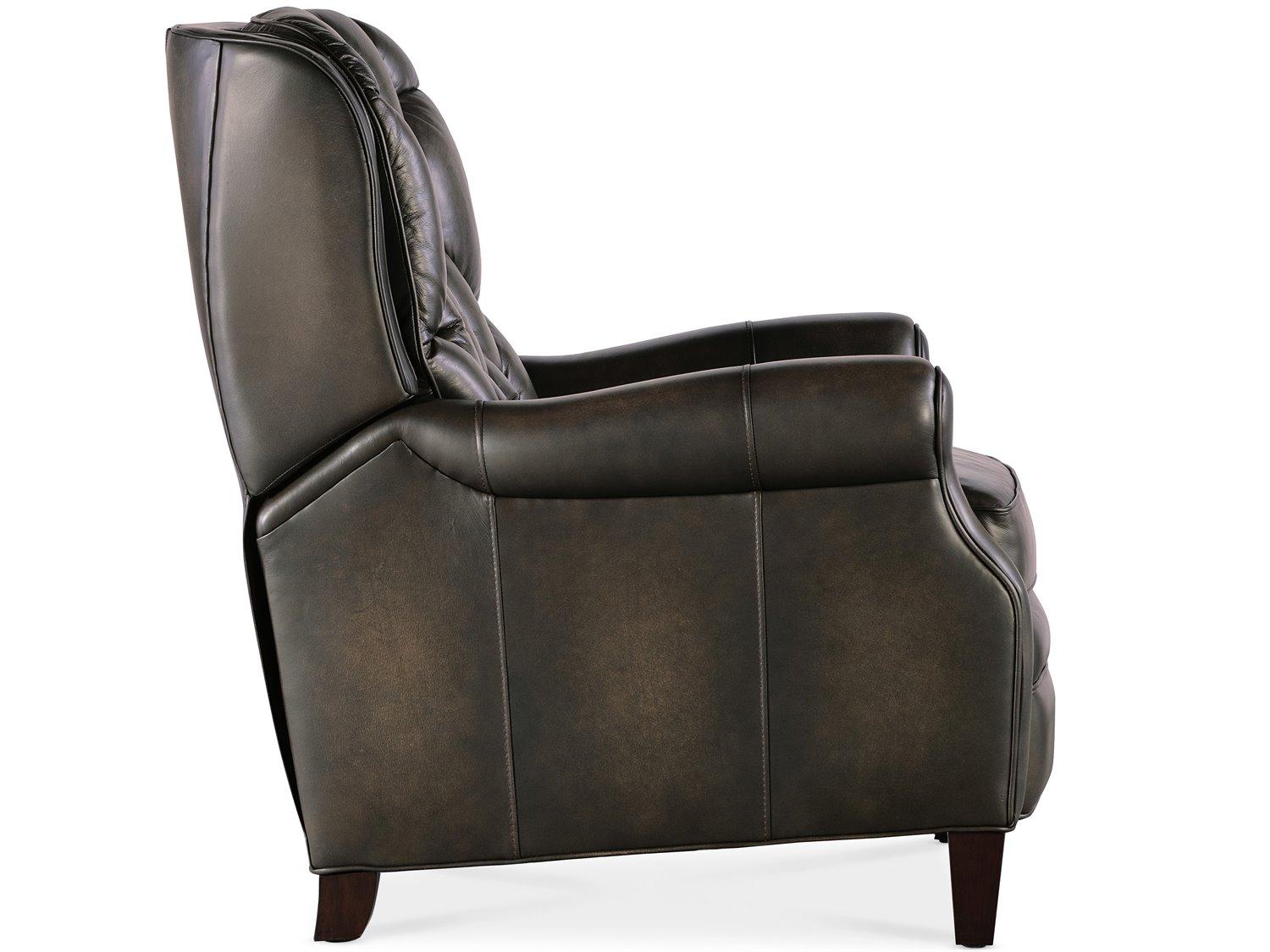 Hooker Furniture Rc Palmer Dark Wood Gray Leather Recliner