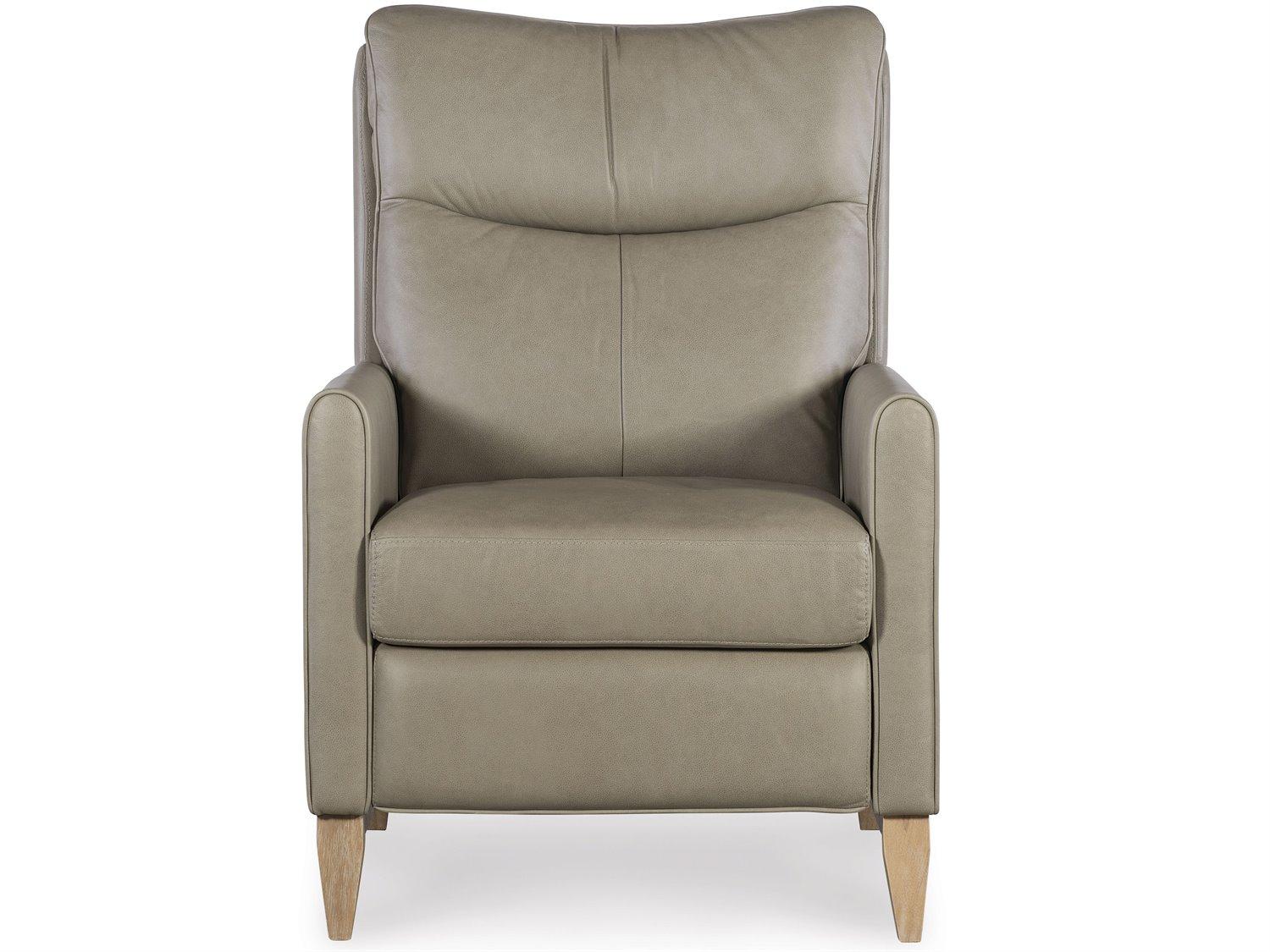 Hooker Furniture Rc Quinnie Light Wood Green Leather Recliner