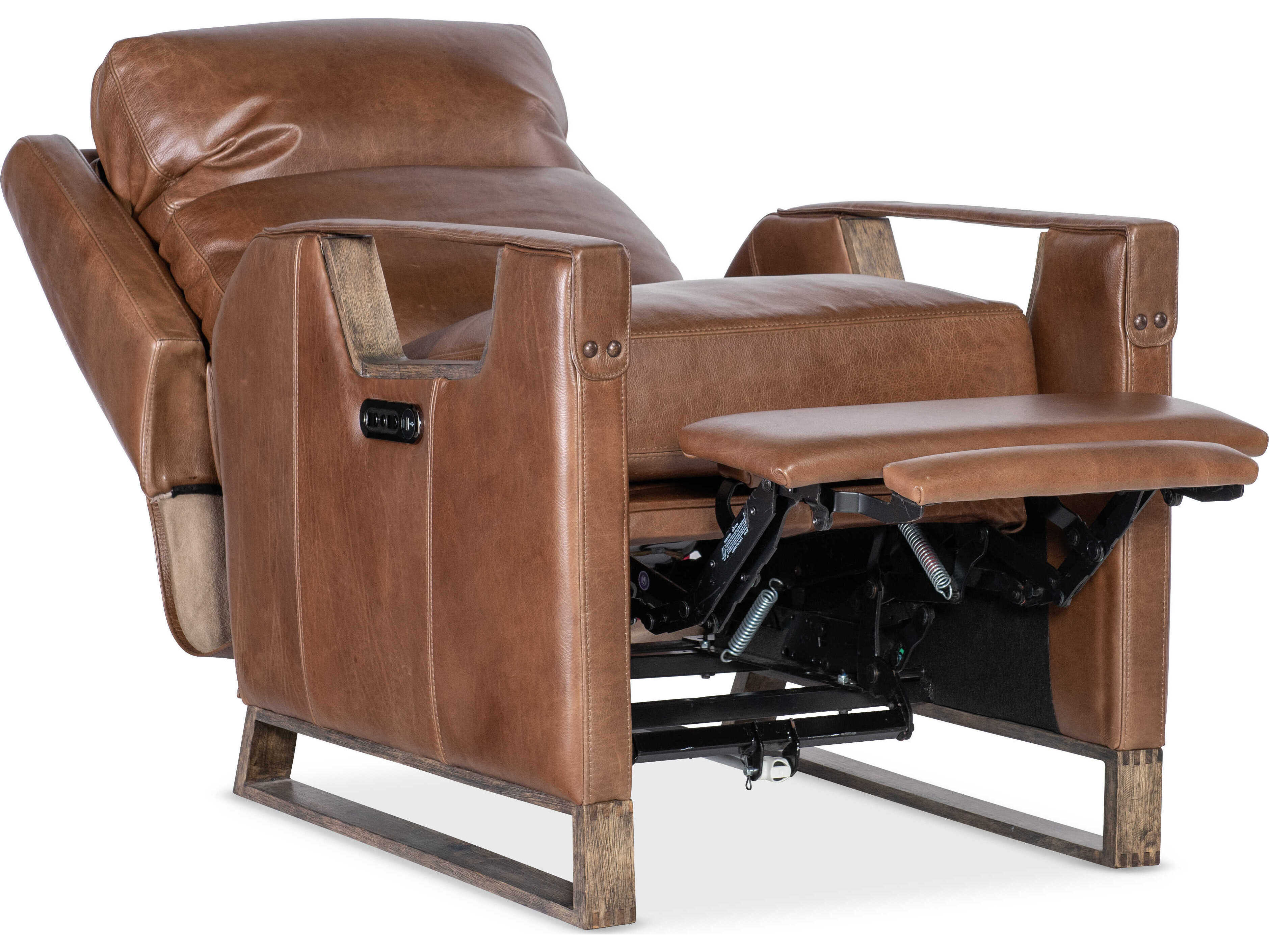 Hooker Furniture Rc Relic Light Wood Brown Leather Recliner