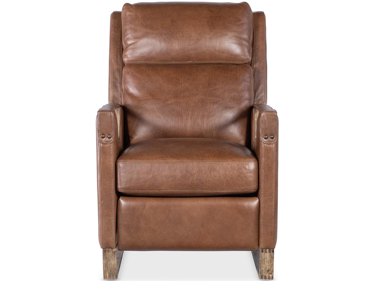 Hooker Furniture Rc Relic Light Wood Brown Leather Recliner